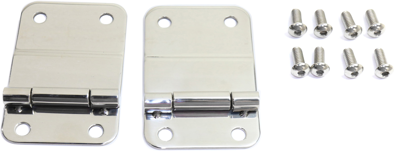AM CJ7-76-86 TAILGATE HINGE Lower Tailgate Hinges Sold in Pairs Stainless SKU J582901 OEM 488419