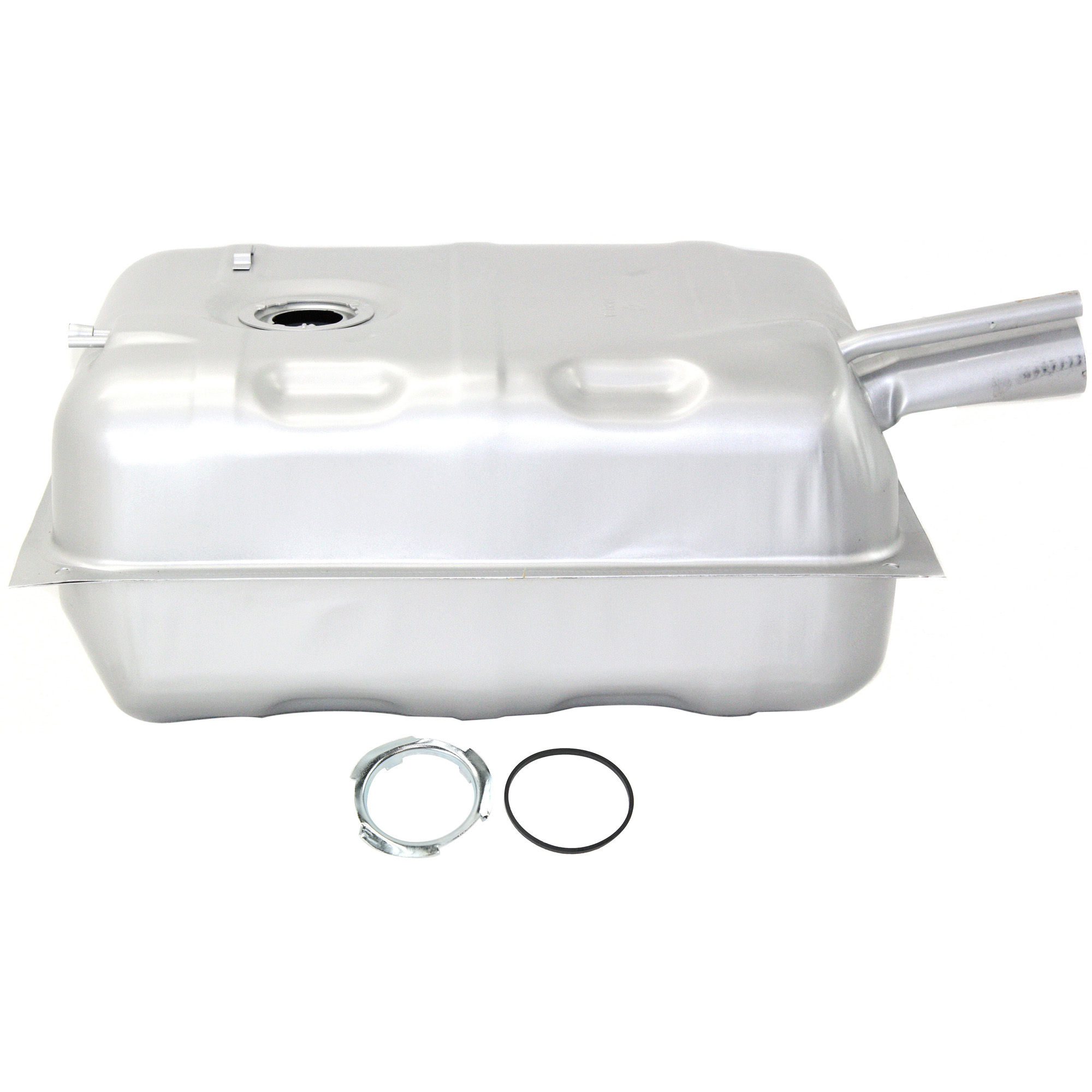 AM CJ SERIES 73-76 FUEL TANK Steel Silver 15 Gal. 57 Liters 25-1-4 x 18-1-4 x 10-7-8 in. w o seals SKU J670108 Partslink CH3900102 OEM J5355314