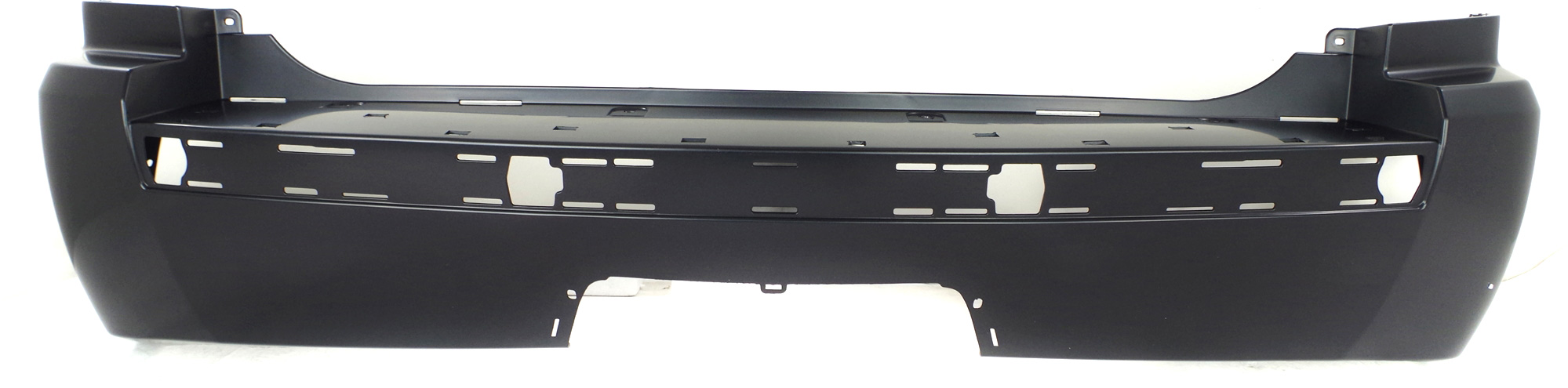 AM GRAND CHEROKEE 05-10 REAR BUMPER COVER Primed w Chrome Insert w Tow Hook Holes Exc. SRT 8 Model CAPA SKU J760108PQ Partslink CH1100400C OEM 5159086AA