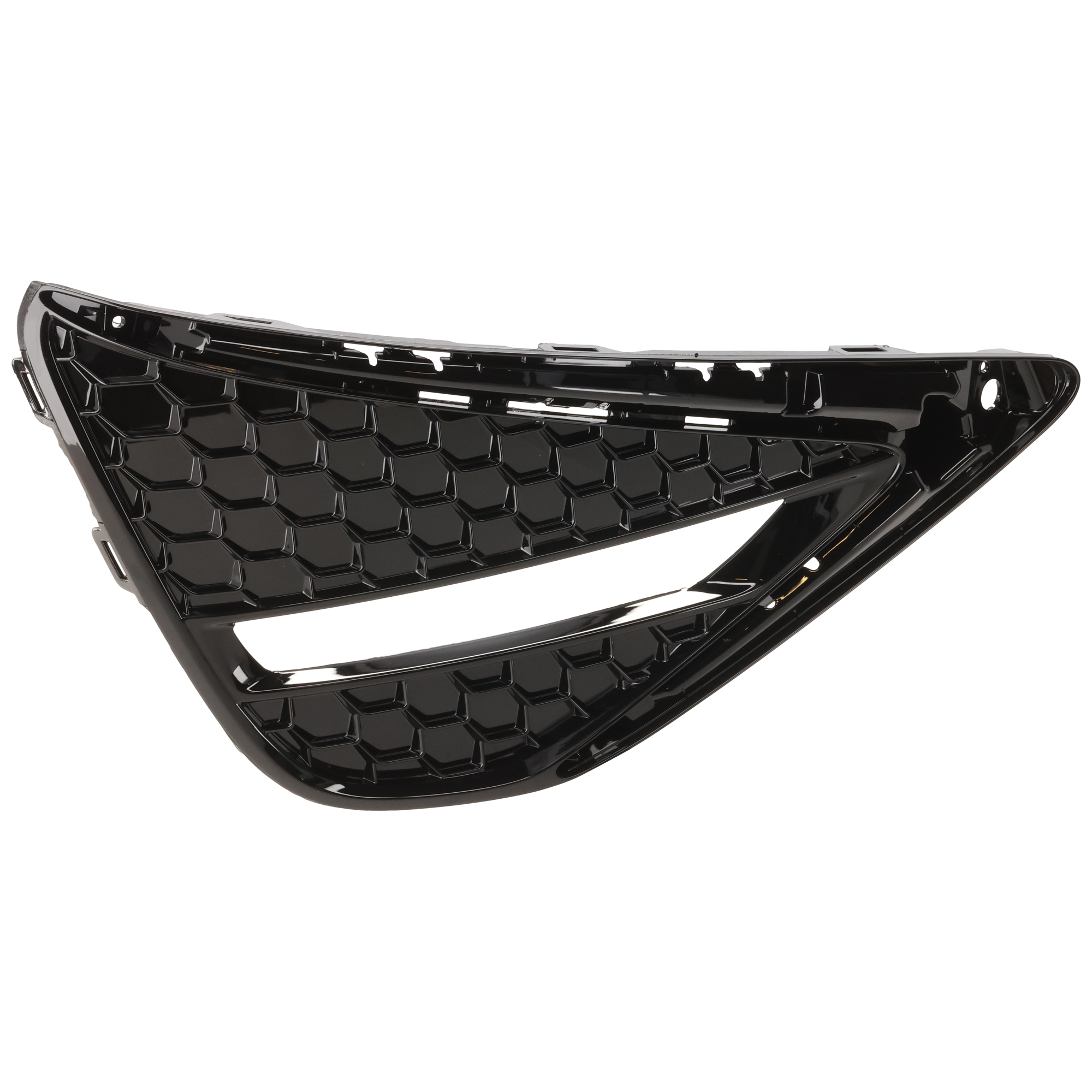 AM ILX 19-22 FRONT BUMPER GRILLE RH Outer Black w Fog Light Holes SKU JA01530017 Partslink AC1039131 OEM 71102T3RA31