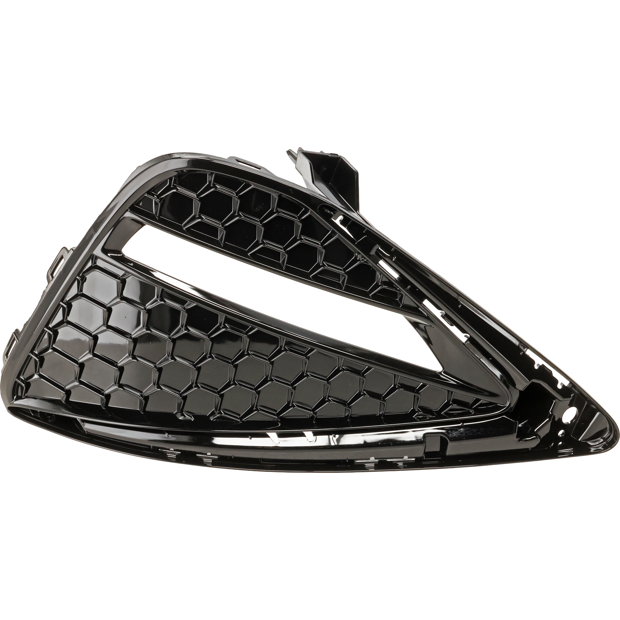 AM ILX 19-22 FRONT BUMPER GRILLE LH Outer Black w Fog Light Holes SKU JA01530018 Partslink AC1038131 OEM 71107T3RA31