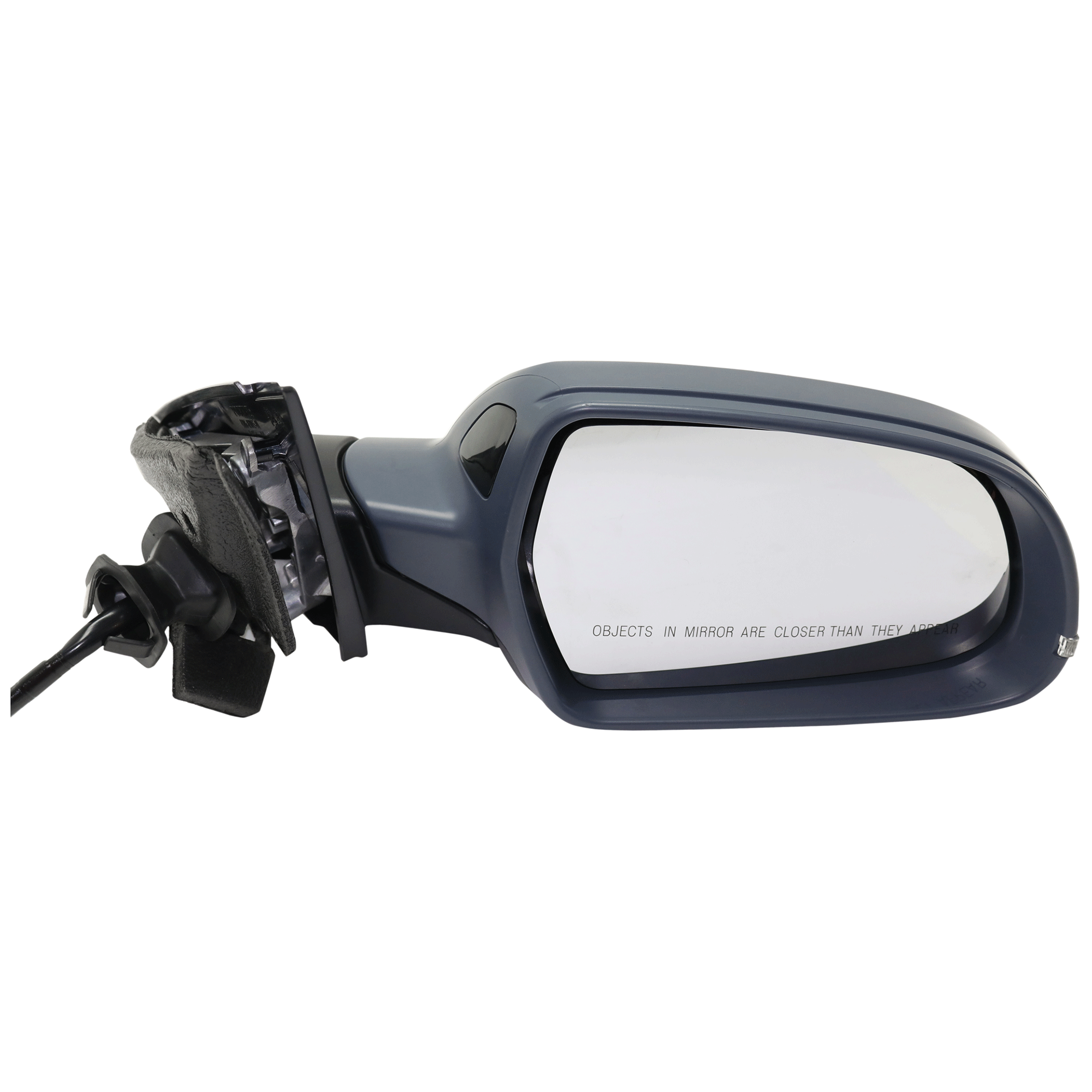 AM A4 S4-10-11 MIRROR RH Power Manual Folding Heated Paintable No Auto dimming w Memory and Signal Light with Blind Spot Light in Housing Sedan Wagon SKU JAU05ER S Partslink AU1321113 OEM 8K1857410AK01C PFM