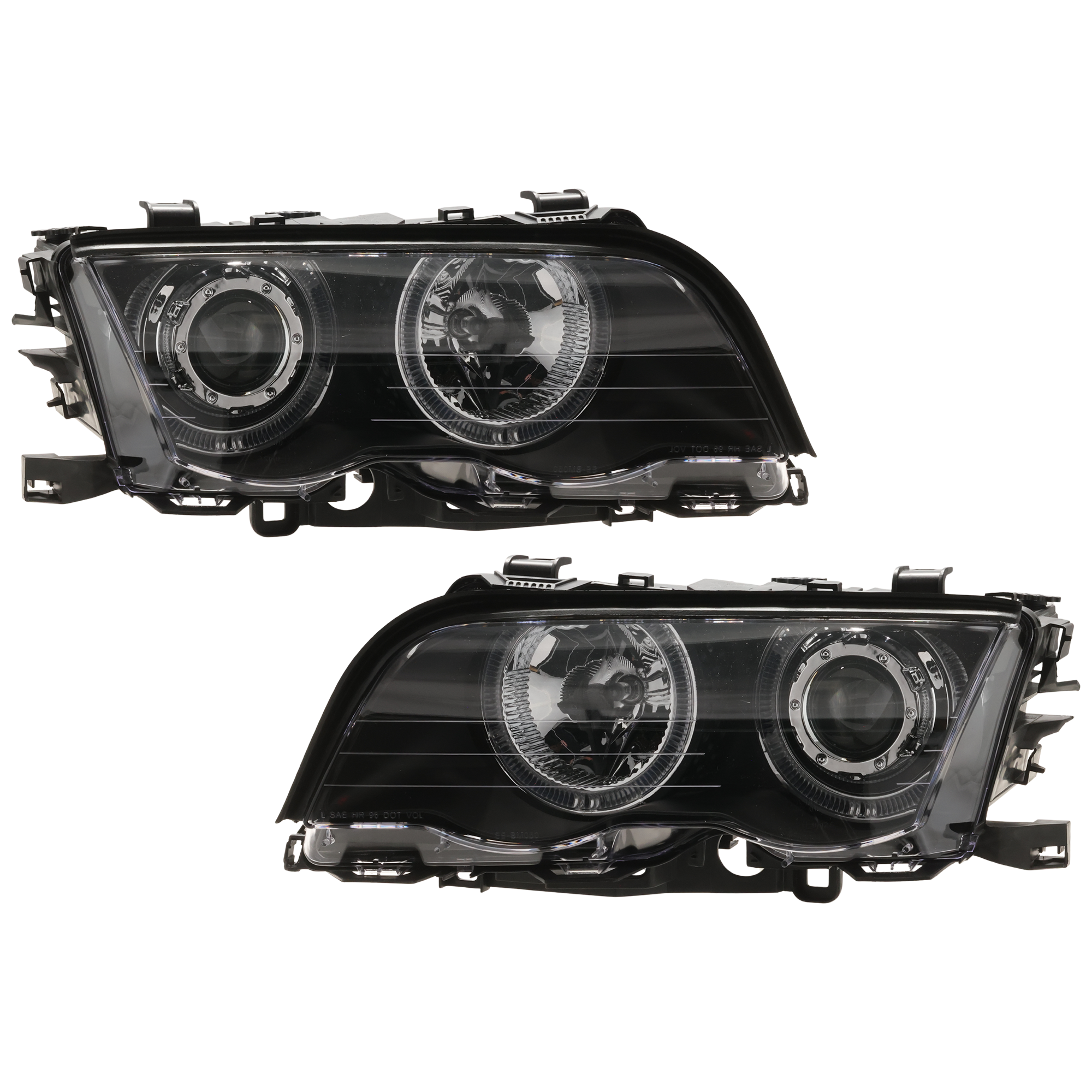 AM 3 SERIES 99-01 PROJECTOR HEAD LAMP RH AND LH Assembly Halogen Sedan Wagon SKU JB10010017A OEM 63126902754 PFM 63126902753 PF