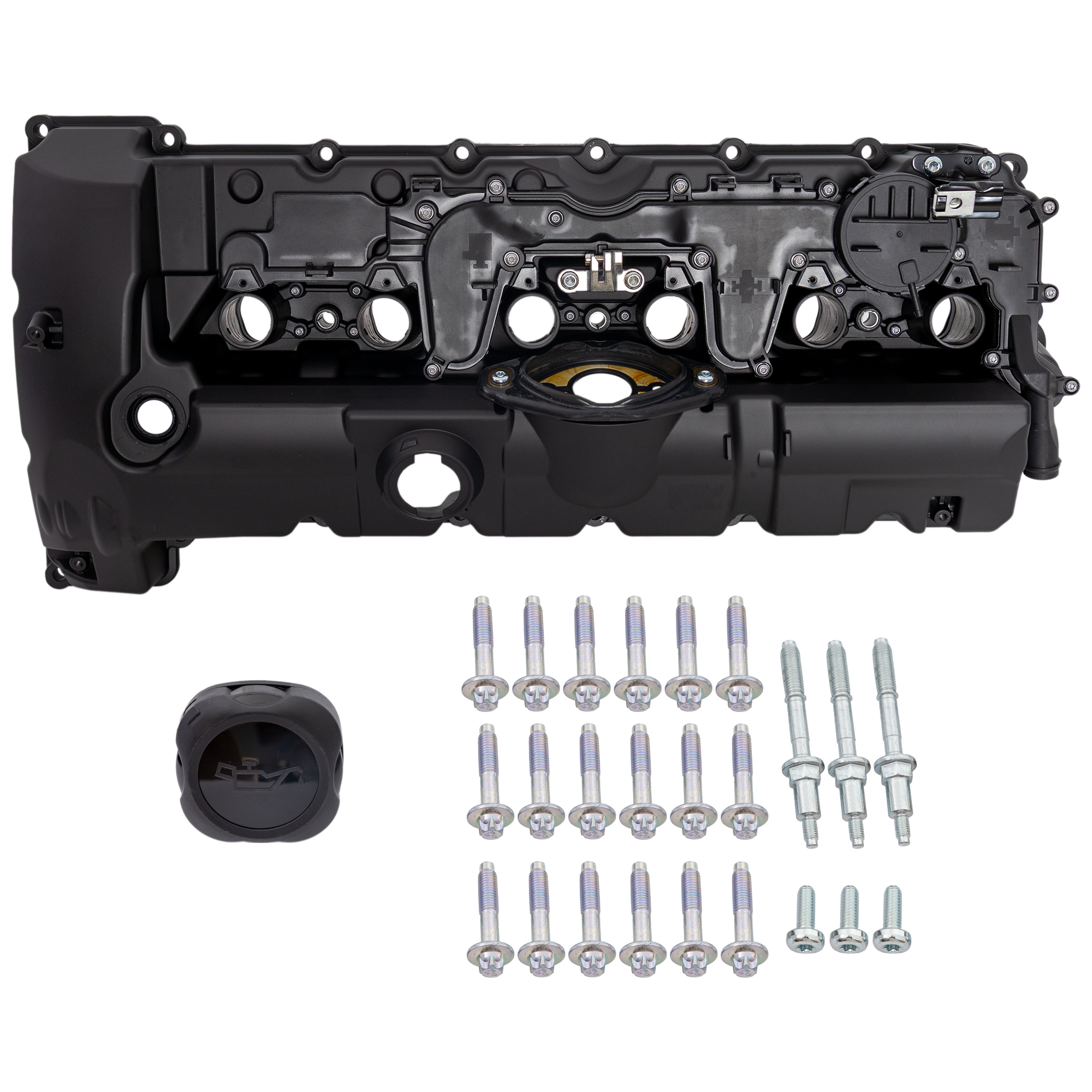 AM Z4-04-11 X5-07-10 VALVE COVER Aluminum Black w Bolts and Gasket SKU JB32040017 OEM 11127552281 PFM