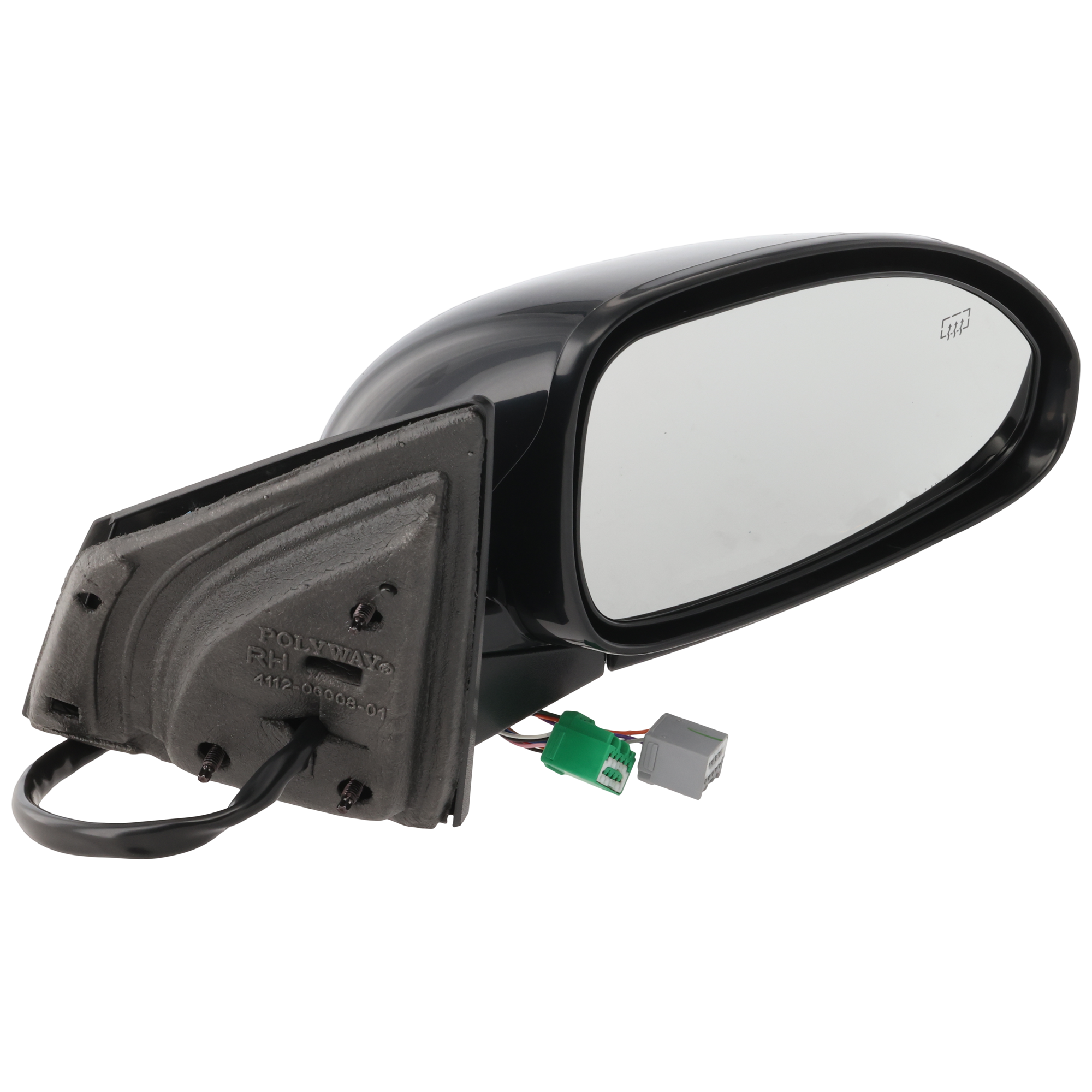 AM ENCLAVE 08-12 MIRROR RH Power Manual Folding Heated Paintable w Memory and Signal Light SKU JBK32ER S Partslink GM1321378 OEM 25867123