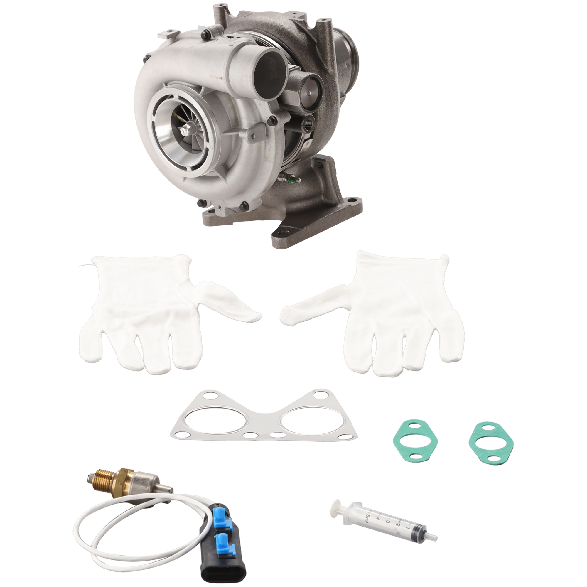 AM SILVERADO SIERRA 2500 HD 3500 HD 11-16 TURBOCHARGER w Vane Position Sensor 6.6L Eng. SKU JC21060003 OEM 2T114-8007990003-8007990003-12