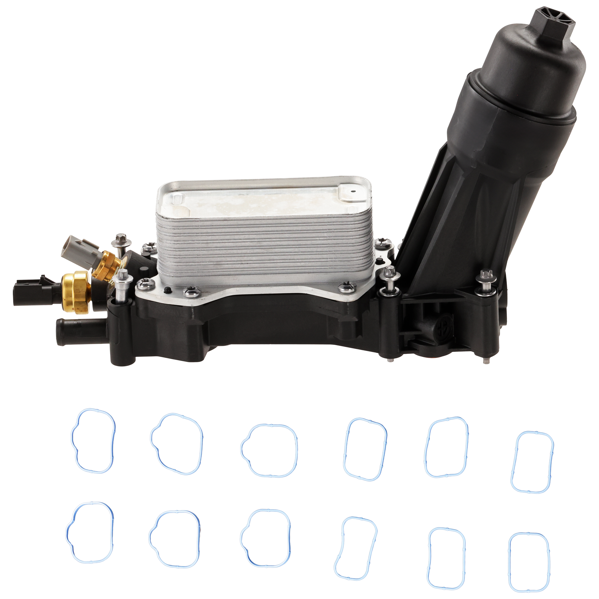 AM CHRYSLER 200-17-17 CHRYSLER 300-17-18 OIL FILTER HOUSING Assembly Plastic w Filter and Gaskets SKU JC38560003 OEM 68310865AB 05184562AC 05184331