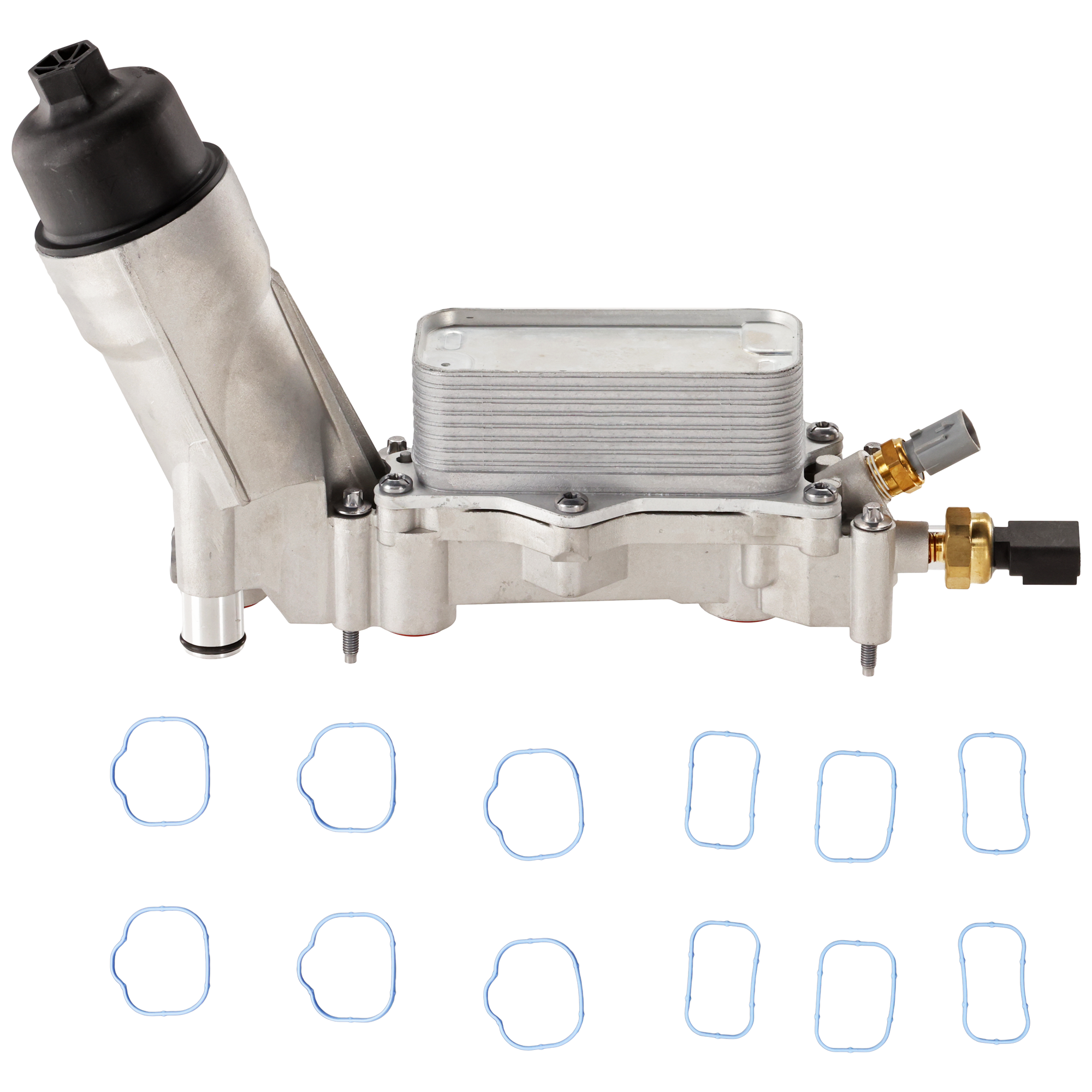 AM CHRYSLER 200-17-17 CHRYSLER 300-17-18 OIL FILTER HOUSING Assembly Aluminum w Filter and Gaskets SKU JC38560004 OEM 68310865AB PFM 05184562AC 0518