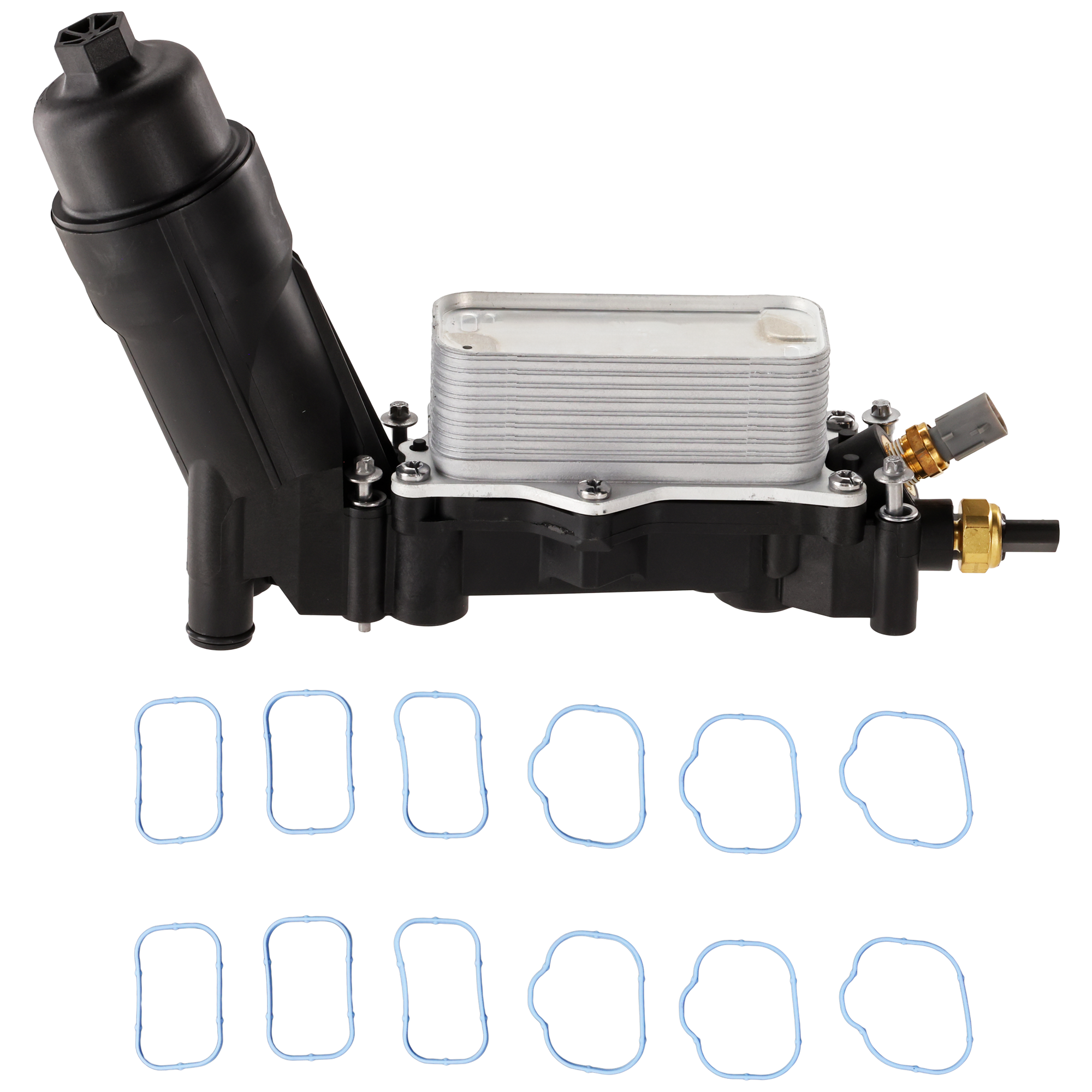 AM CHRYSLER 300 CHALLENGER 19-23 OIL FILTER HOUSING Assembly Plastic w Filter and Gaskets SKU JC38560005 OEM 68365925AD 05184562AC 05184331