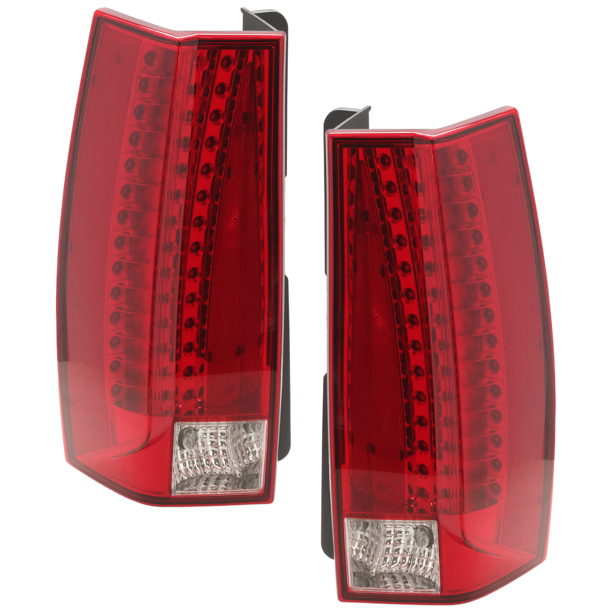 AM SUBURBAN TAHOE YUKON 07-14 TAIL LAMP RH AND LH Assembly LED Red Clear Lens Chrome Interior Exc. Denali Hybrid Models SKU JC73010119A OEM 22837924 PFM 25975976 PFM