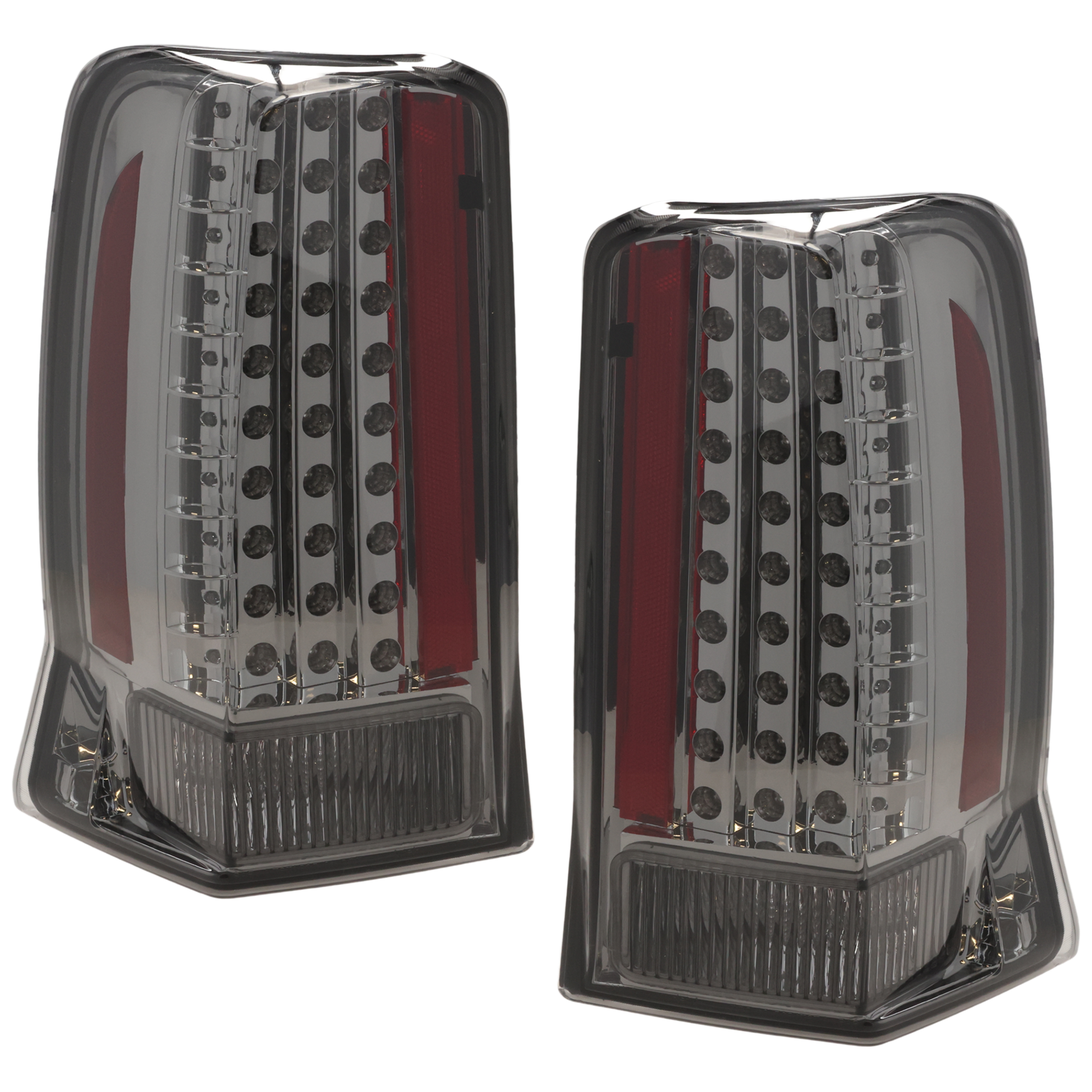 AM ESCALADE 02-06 ESCALADE ESV 03-06 TAIL LAMP RH AND LH Assembly LED Smoked Lens Chrome Interior SKU JC73010122A OEM 15079079 PFM 15044523 PFM