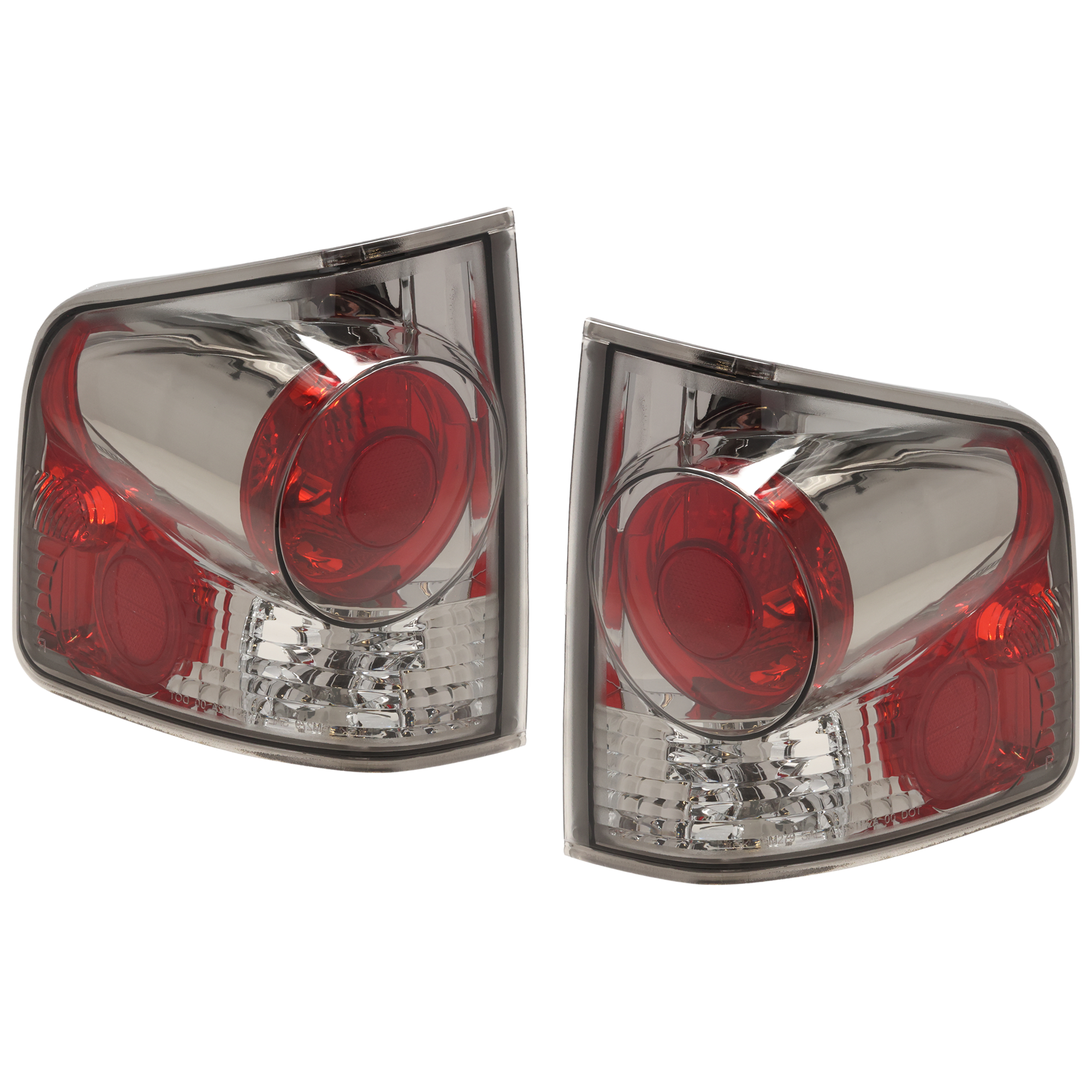 AM S10 SONOMA PICKUP 94-04 TAIL LAMP RH AND LH Lens and Housing Incandescent 3D Style Smoked Lens Chrome Interior SKU JC73010130U OEM 5978195 PFM 15166763 PFM 59781