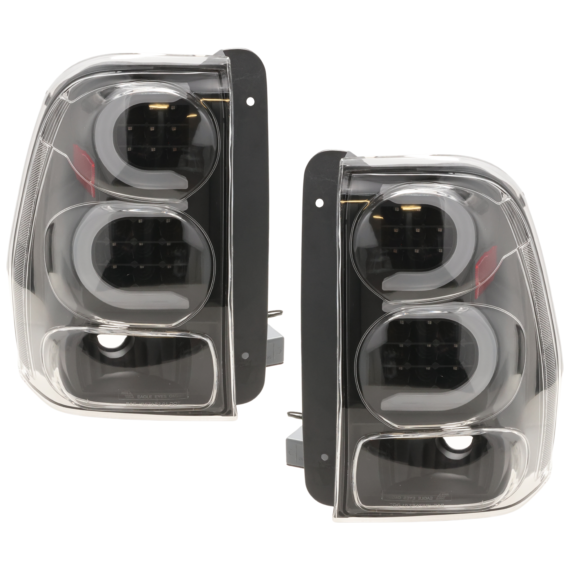 AM TRAILBLAZER 02-09 TAIL LAMP RH AND LH Assembly LED Clear Lens Black Interior C Shape LED Tube Running Lights SKU JC73010131A OEM 15131579 PFM 15131578 PFM