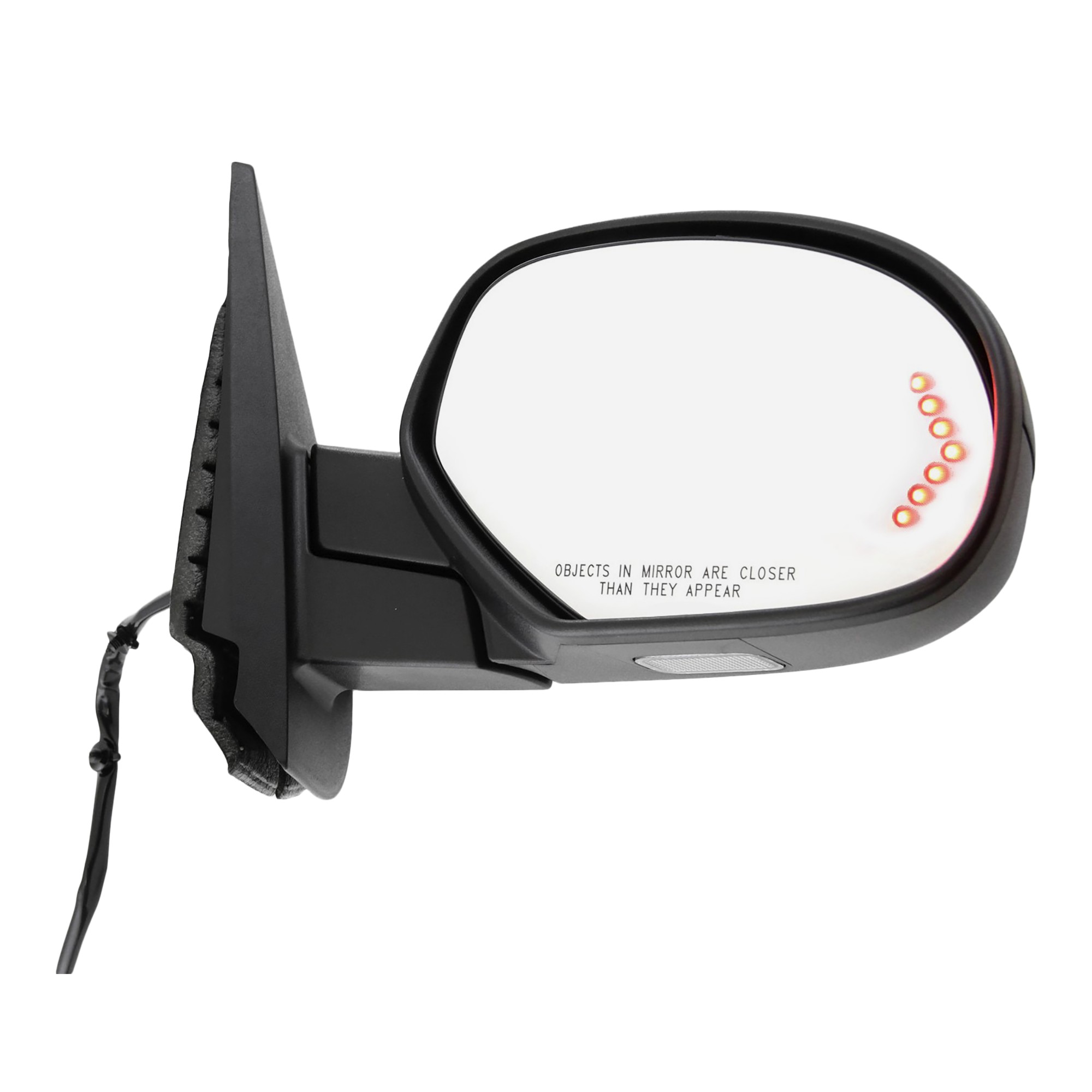 AM SUBURBAN 07-14 MIRROR RH Power Heated Power Folding Paintable Textured 2 Caps w Puddle and Signal Lights No Memory SKU JCV122ER S OEM 25779849 PFM 21996883-15882683