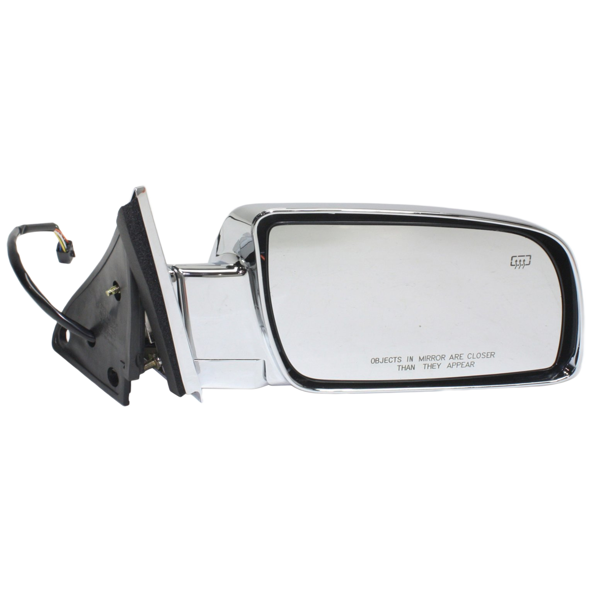 AM C K FULL SIZE P U 88-02 MIRROR RH Power Manual Folding Heated Chrome Standard Type SKU JCV130CR OEM 15764748 PFM