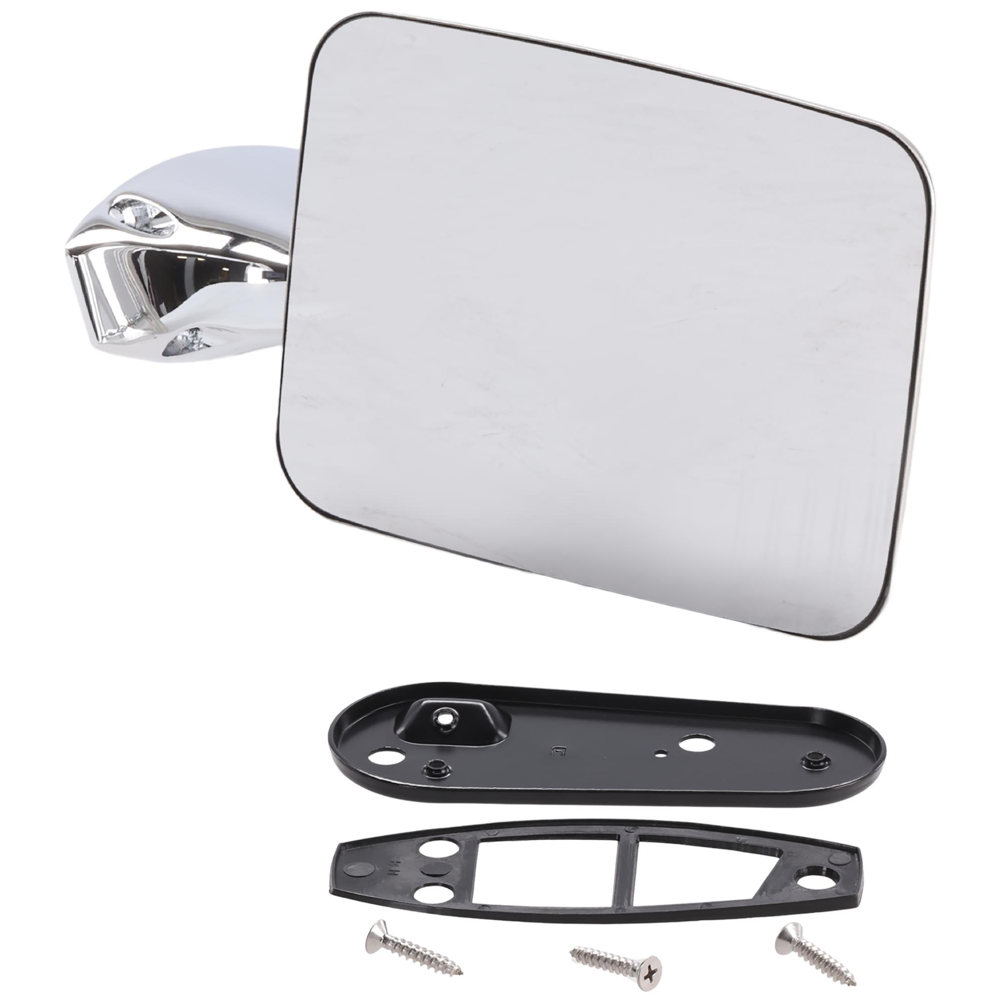 AM CHEVROLET GMC FULL SIZE PICKUP BLAZER JIMMY 70-72 MIRROR RH Manual Non Heated Manual Folding Chrome Door Panel Mount SKU JCV157R OEM 3981410