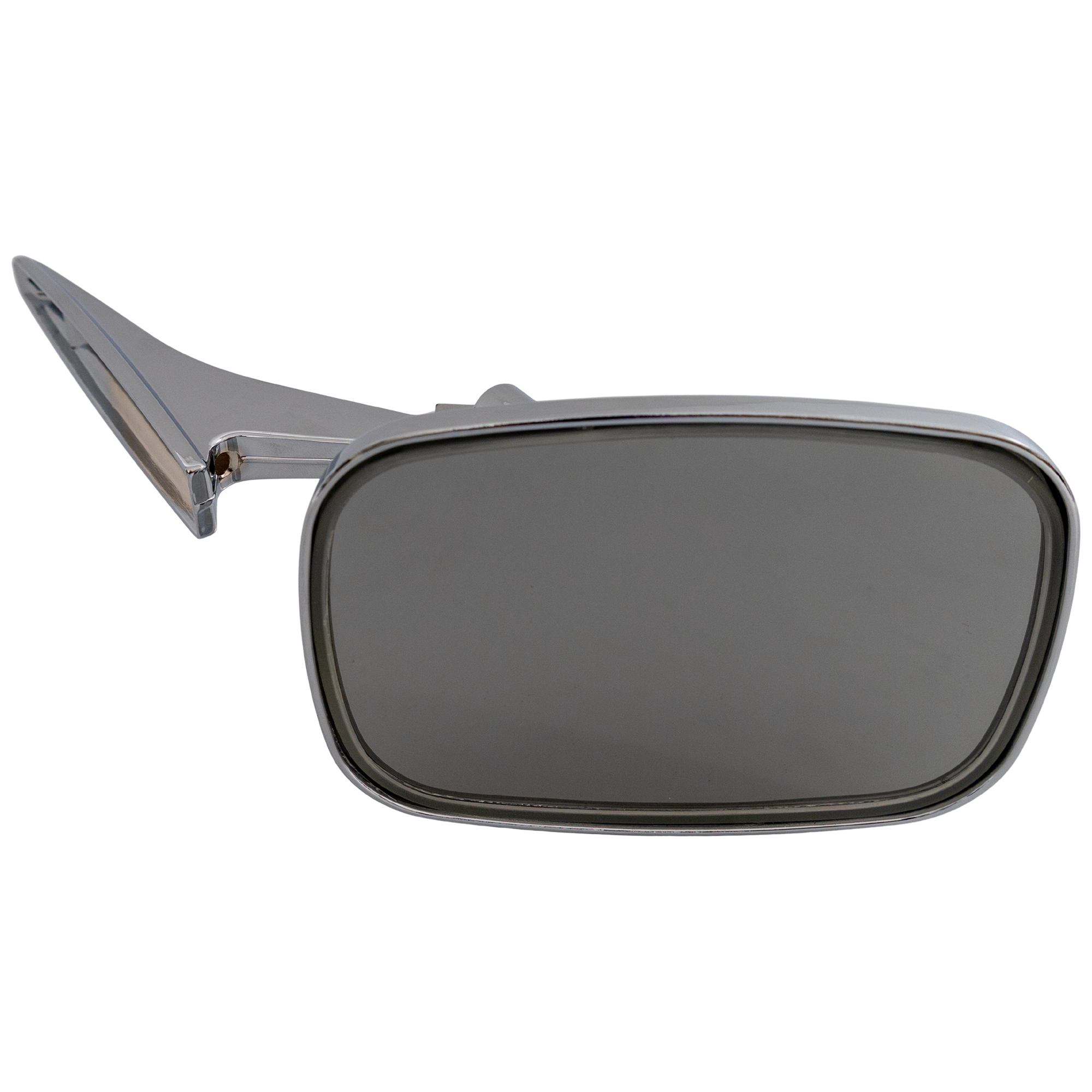 AM CAMARO 68-69 MIRROR LH Manual Non Heated Non Folding Chrome w Ribbed Base SKU JCV160L Partslink GM1320105 OEM 3914753