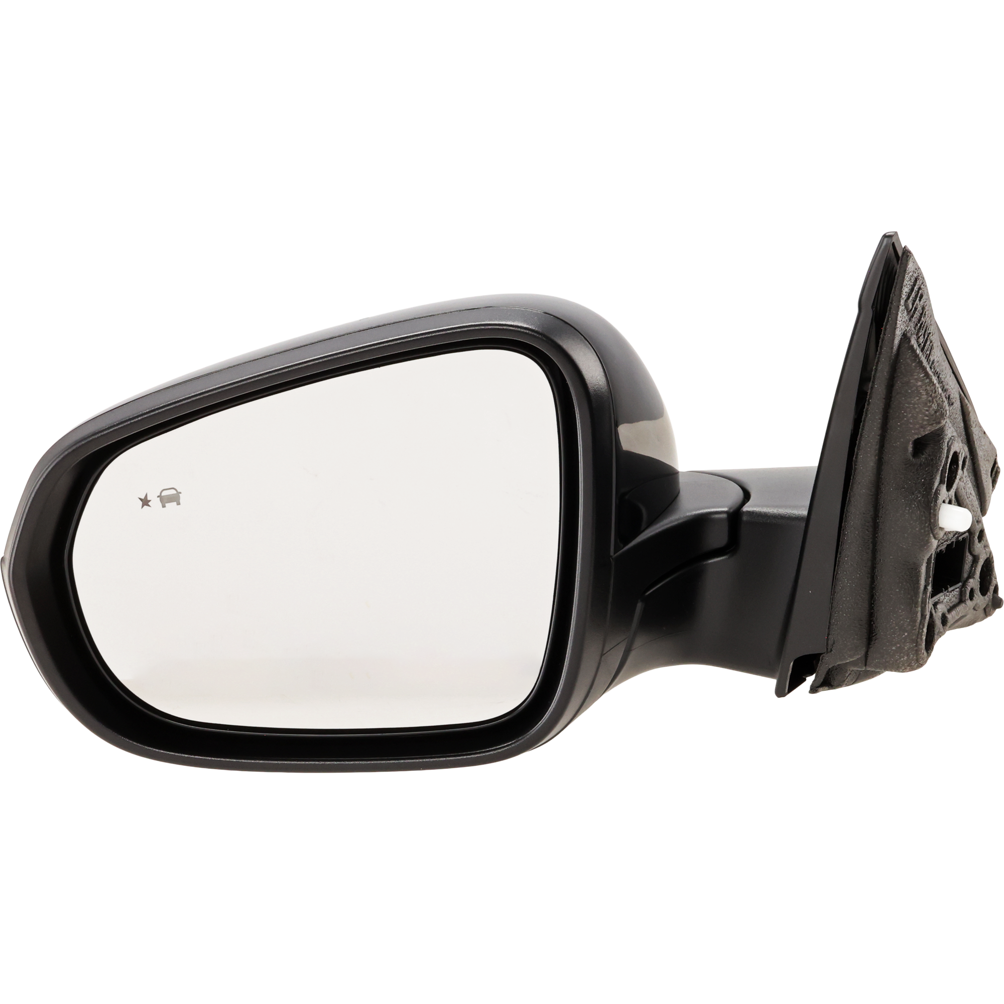 AM TRAX 24-24 MIRROR LH Power Manual Folding Heated Paintable w BSD No Memory Signal Light Puddle Light and Lane Change Assist SKU JCV165EL Partslink GM1320701 OEM 42891804 PFM