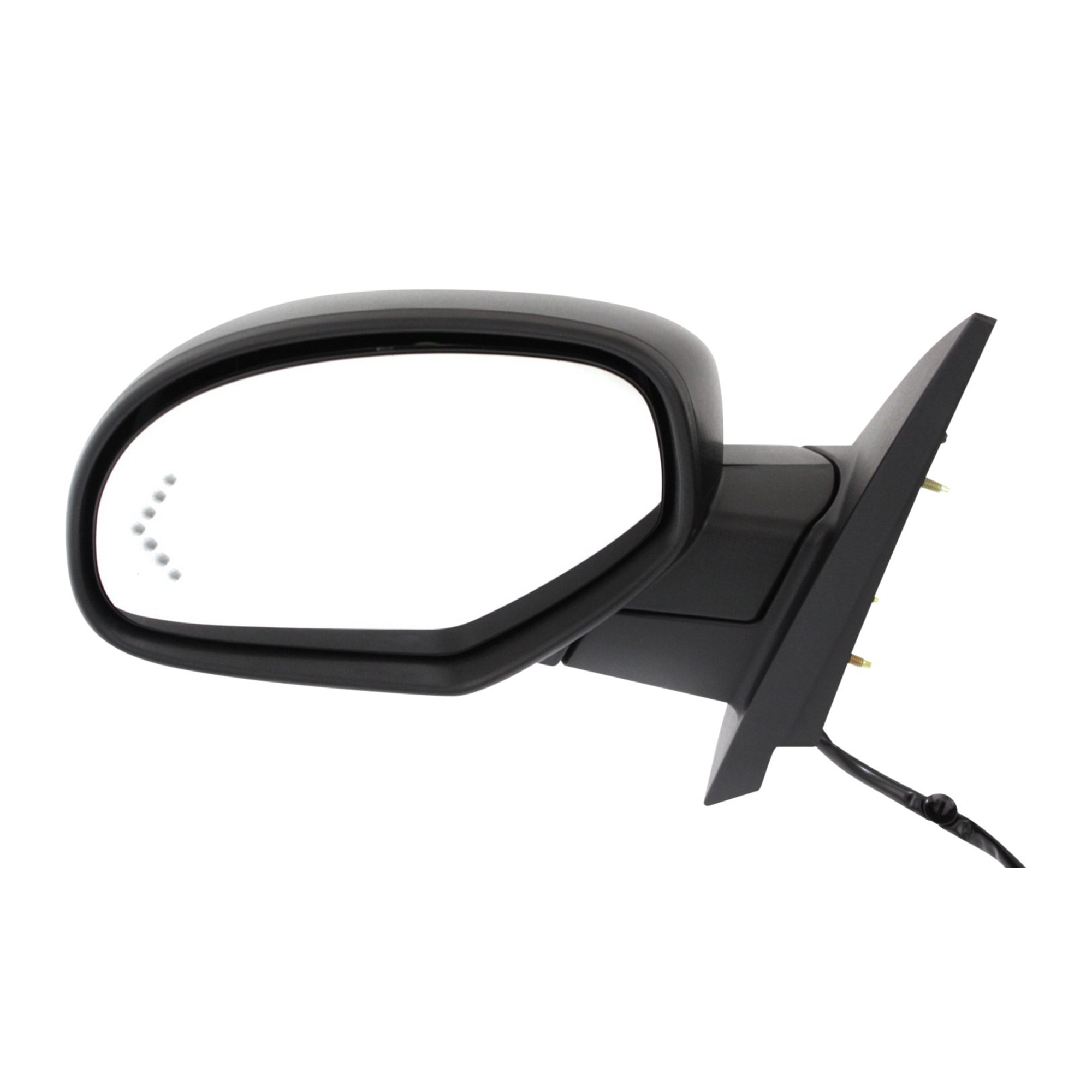 AM SILVERADO 07-13 SUBURBAN 07-14 MIRROR LH Power Manual Folding Heated Paintable Textured 2 Caps w Signal Light No Memory and Puddle Light SKU JCV37EL S Partslink GM1320435 OEM 25831194 PFM