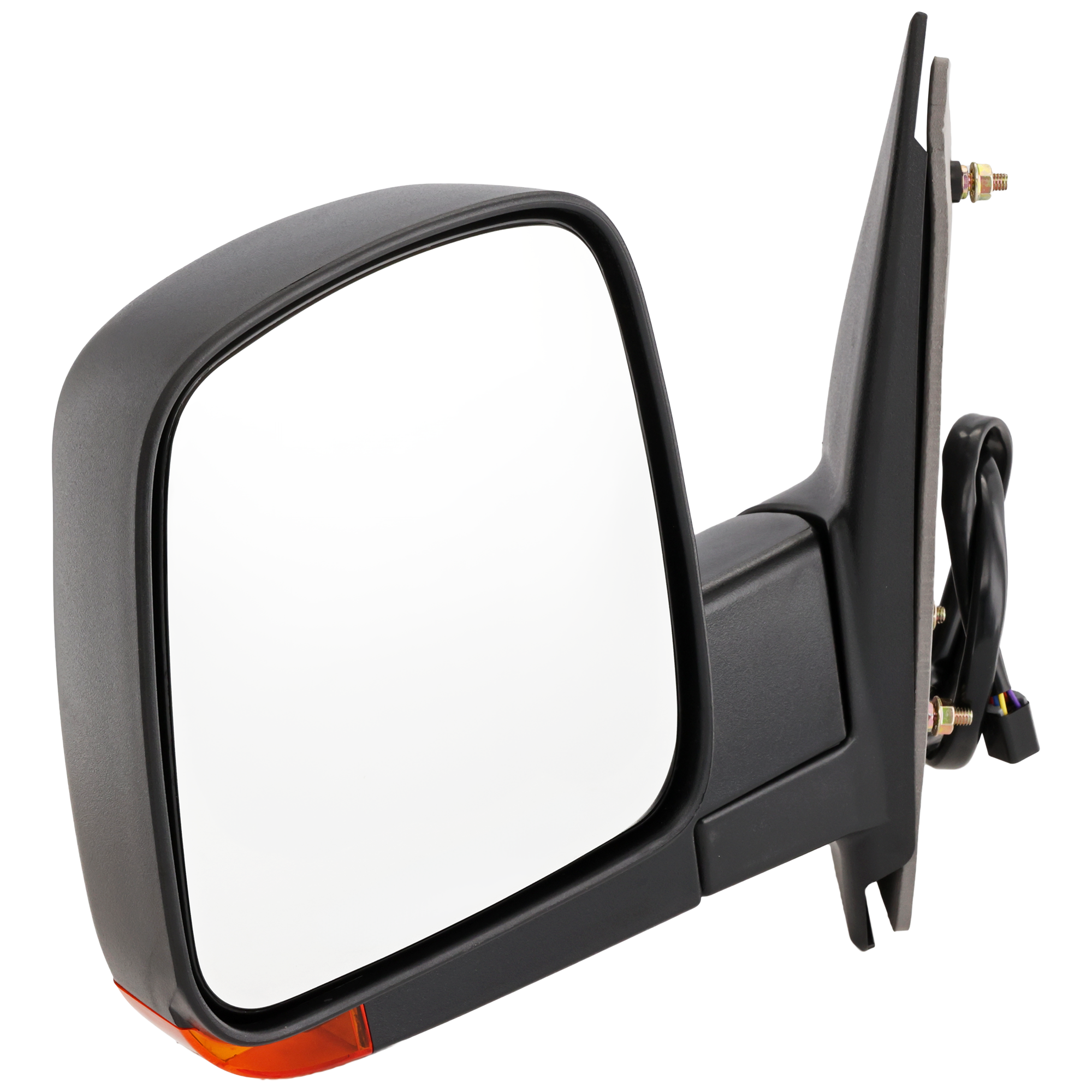 AM EXPRESS SAVANA VAN 03-07 MIRROR LH Power Manual Folding Heated Textured Standard Type w Signal Light SKU JCV44EL Partslink GM1320356 OEM 15937983