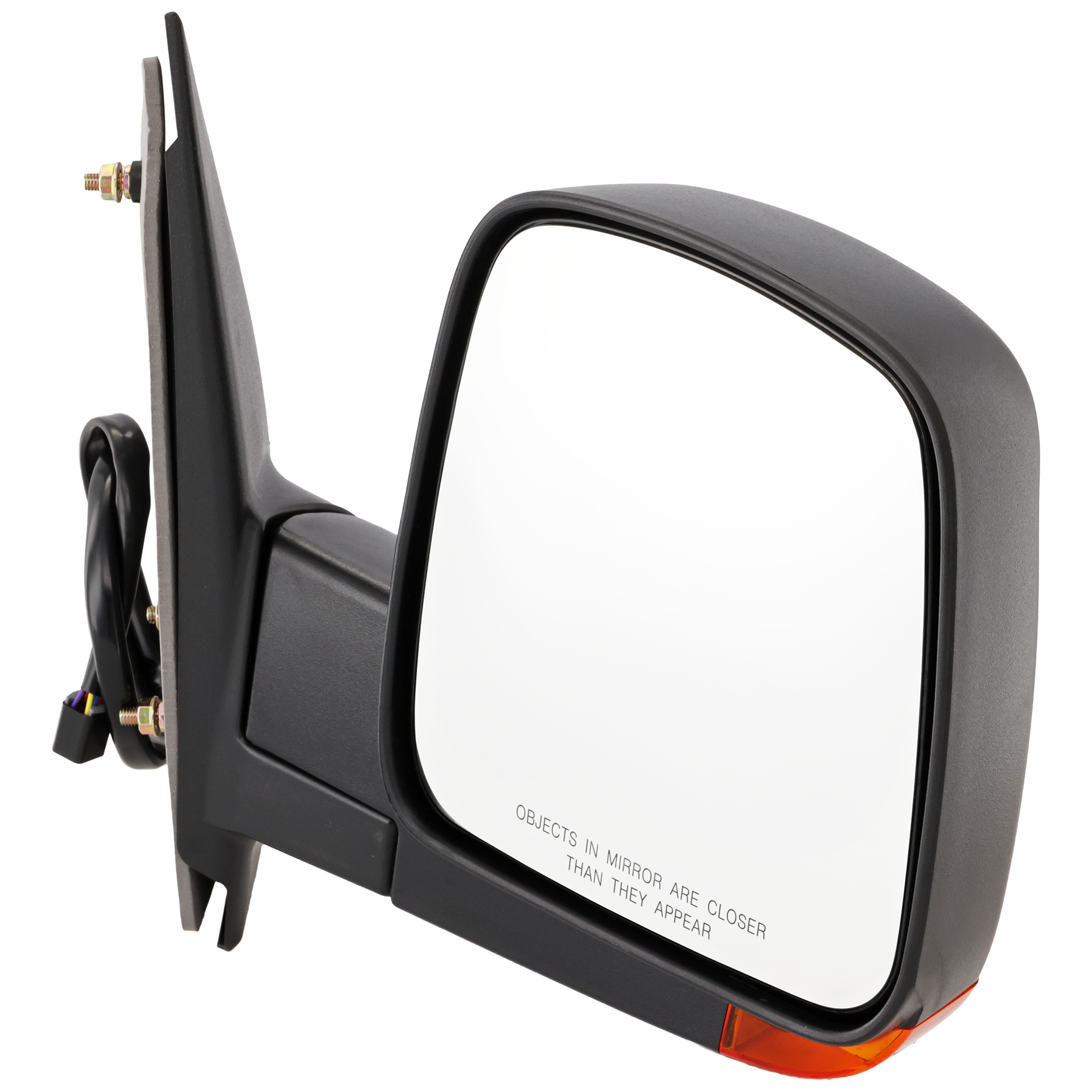 AM EXPRESS SAVANA VAN 03-07 MIRROR RH Power Manual Folding Heated Textured Standard Type w Signal Light SKU JCV44ER Partslink GM1321356 OEM 15937982