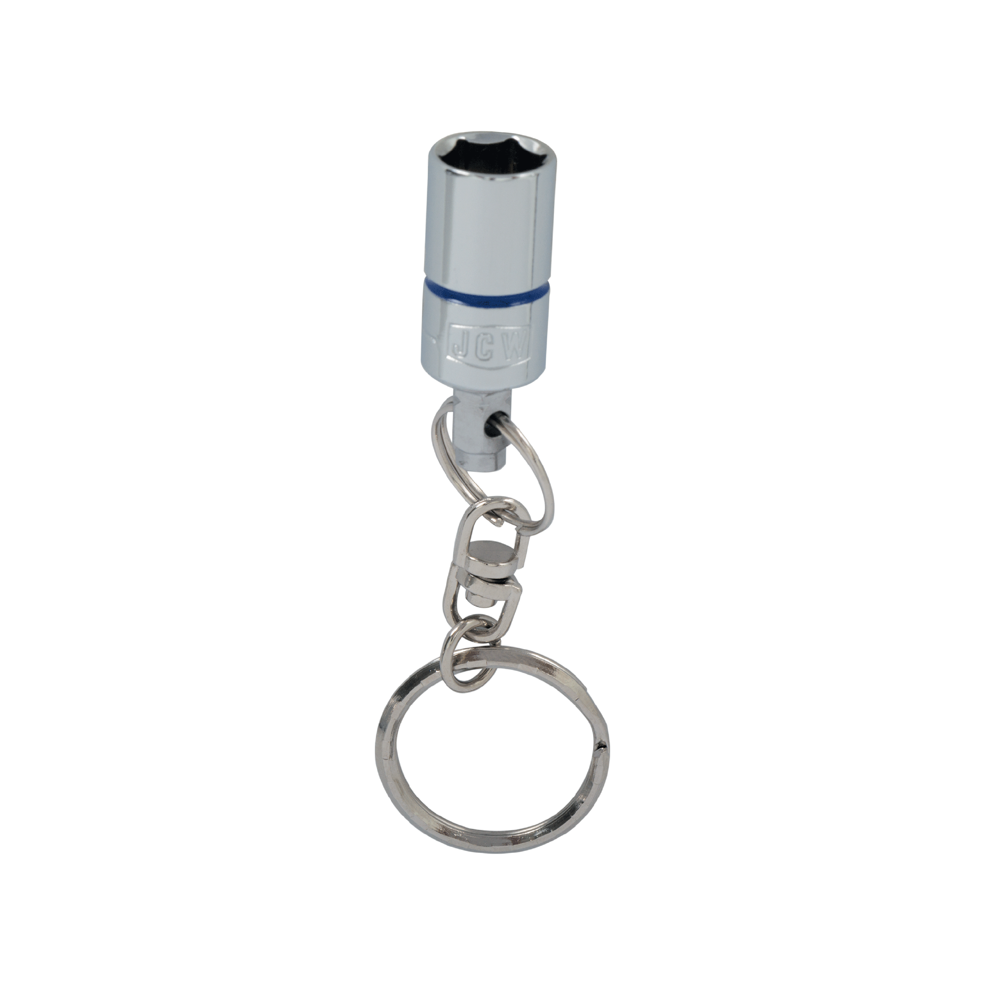 AM UNIVERSAL KEY CHAIN 1-4 dr. 10mm Satin Chrome Socket w Keyring SKU JCWXTRA10MM1 OEM Tools