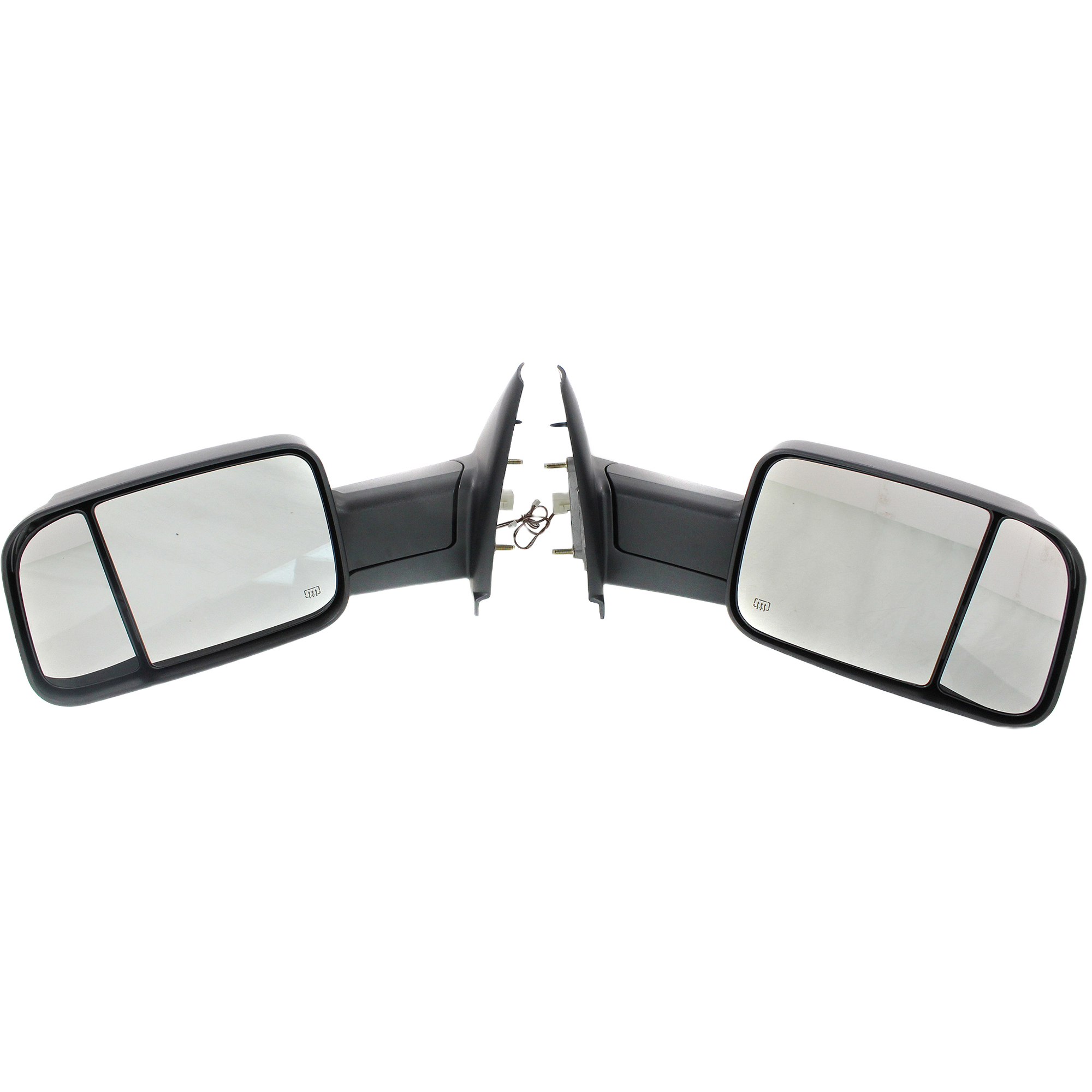 AM RAM 1500 P U 1500-02-08 RAM 2500-3500 P U 03-09 TOWING MIRROR RH AND LH Power Manual Folding Heated Paintable w Signal Light Dual Glass SKU JDG105ERL S OEM 55077444AO PFM 55077445AO PFM