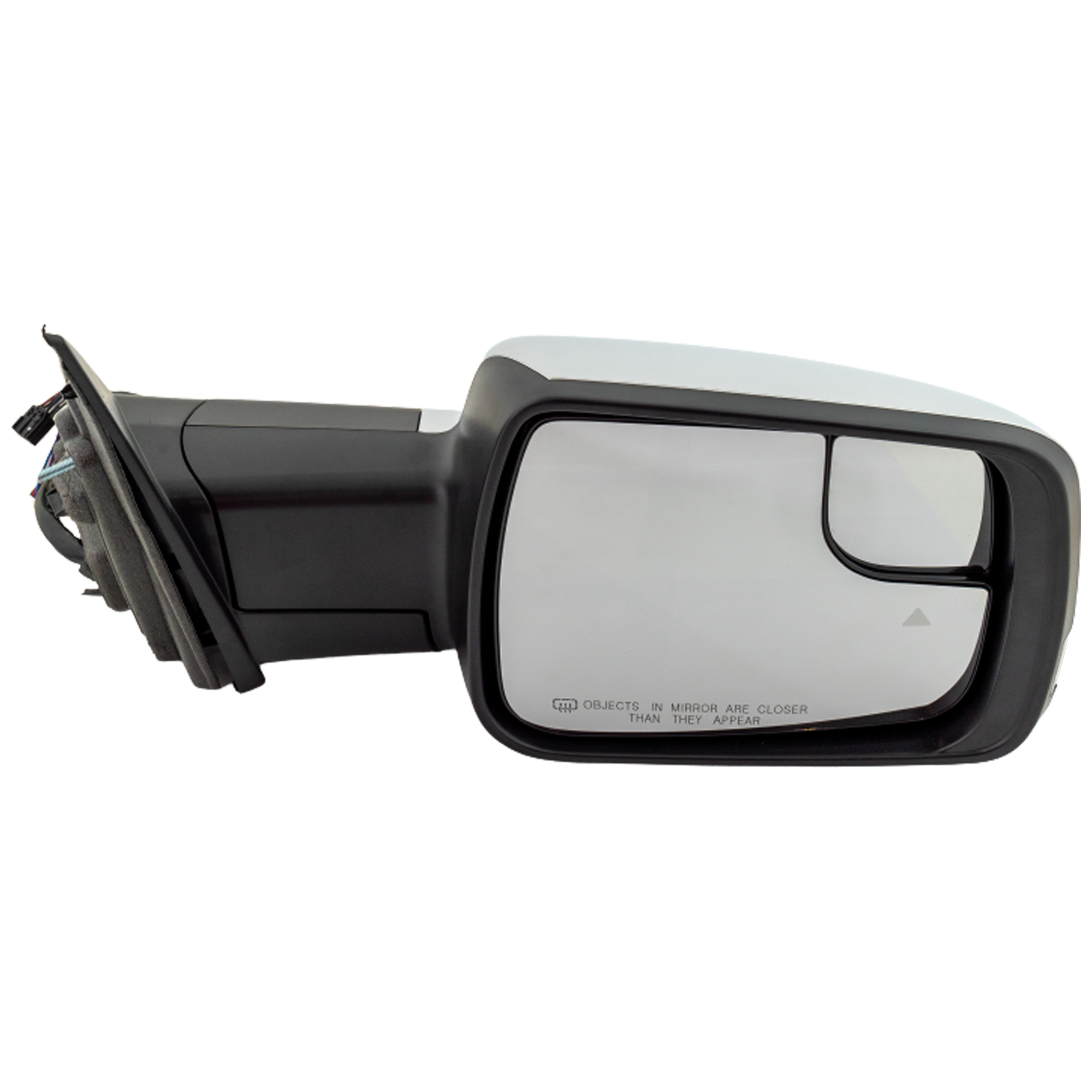 AM RAM 1500 P U 19-22 MIRROR RH Power Power Folding Heated Chrome w BSD Memory Puddle Light and Signal Light w o Surround View Camera Non Towing SKU JDG165CR S Partslink CH1321475 OEM 68276506AH PFM
