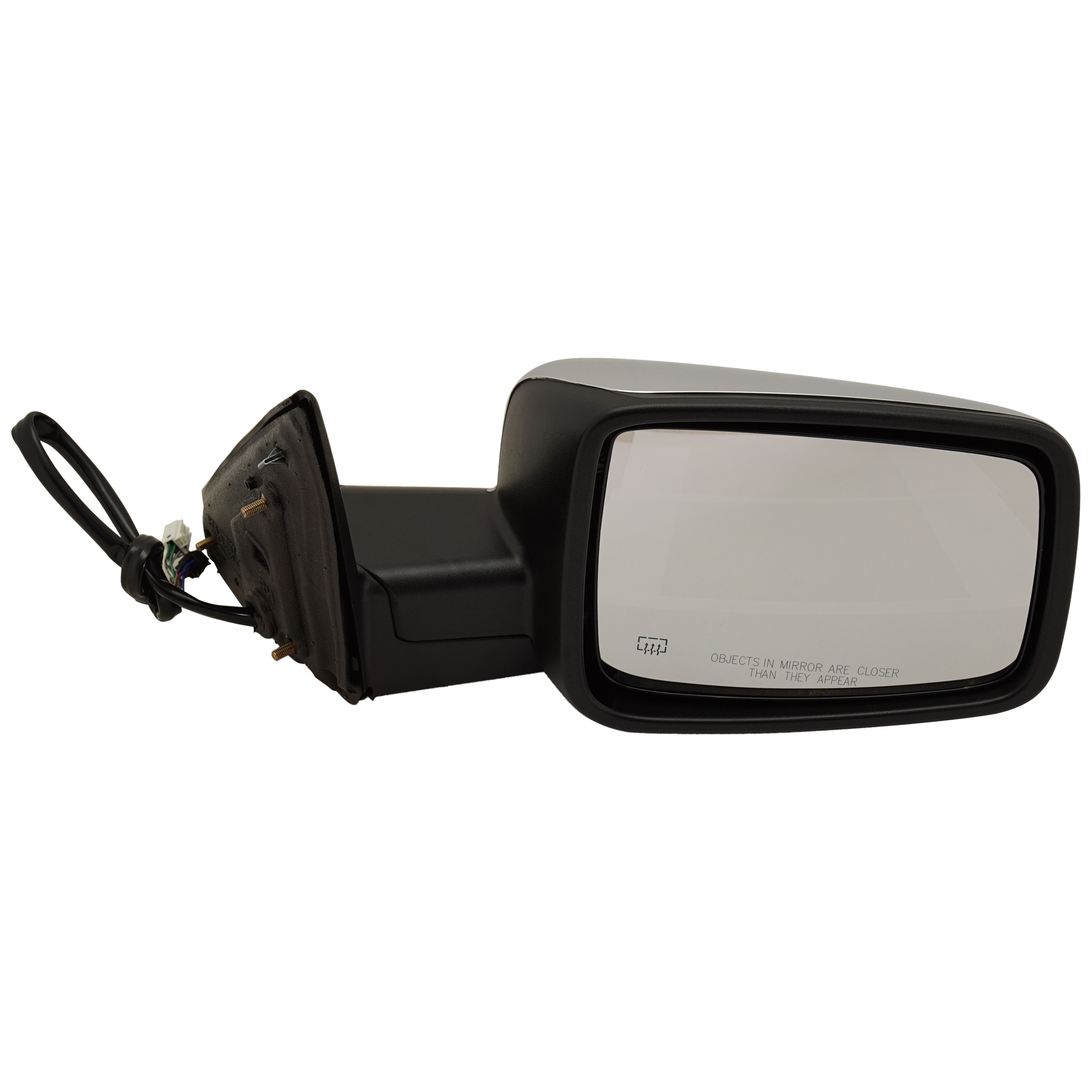 AM DODGE FULL SIZE P U 09-12 MIRROR RH Non Towing Power Manual Folding Heated Chrome w Memory Puddle Light and Signal Light SKU JDG57CR S Partslink CH1321292 OEM 55079042AD