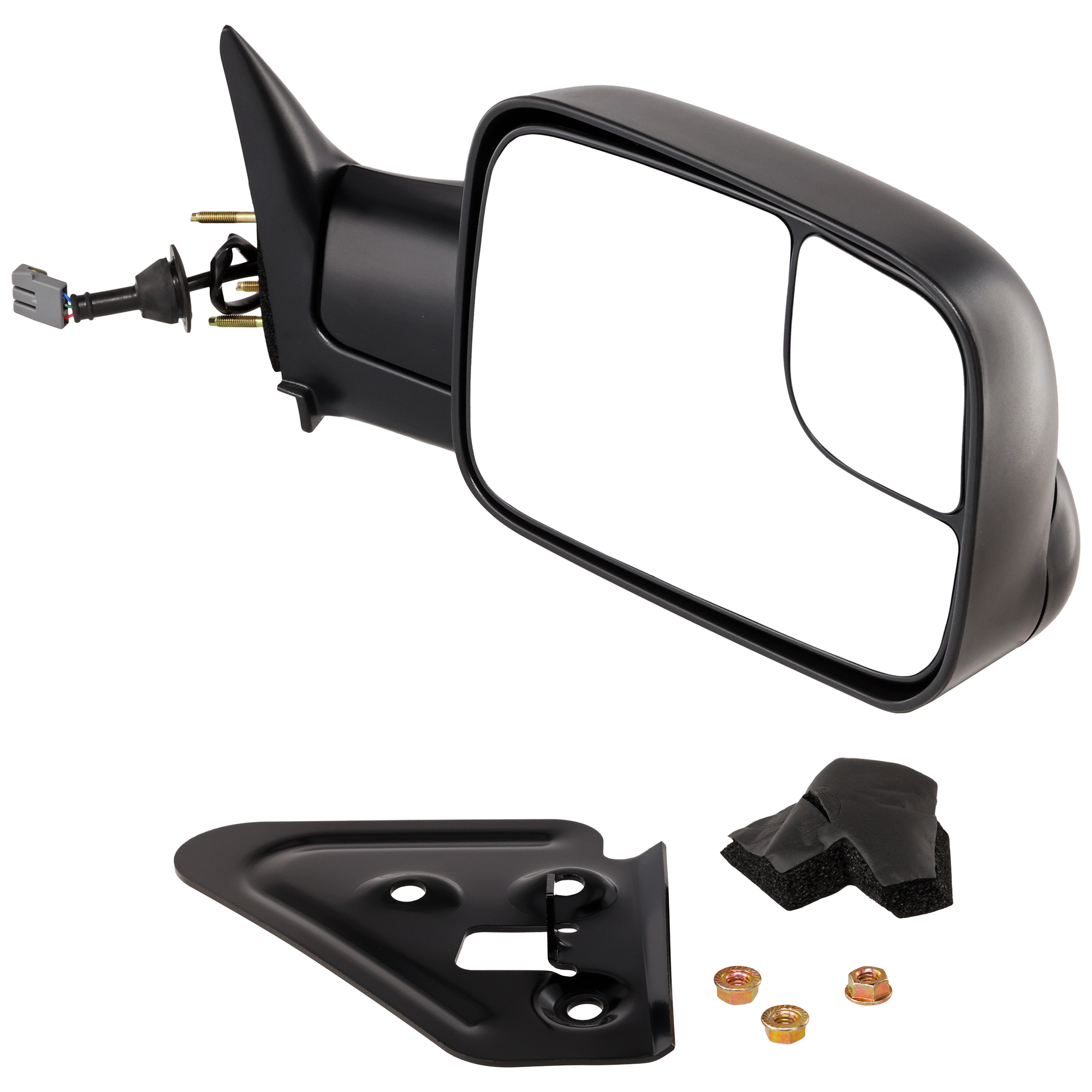 AM RAM FULL SIZE P U 94-97 TOWING MIRROR RH Power Manual Folding Non Heated Textured SKU JDG66ER