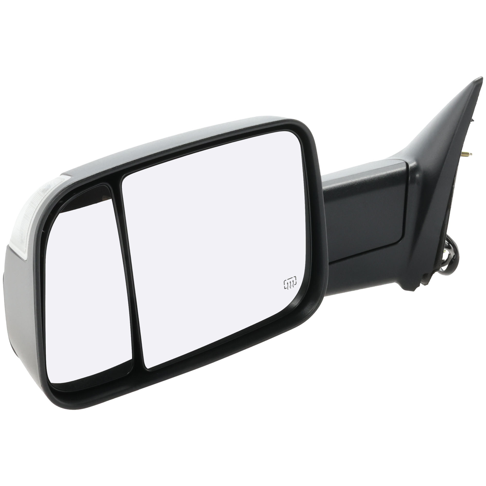 AM RAM1500-2500-3500 P U 10-12 TOWING MIRROR LH Power Manual Folding Heated Textured w Signal light No Auto dimming BSD and Memory SKU JDG72EL S Partslink CH1320315 OEM 55372071AM 55372071AH