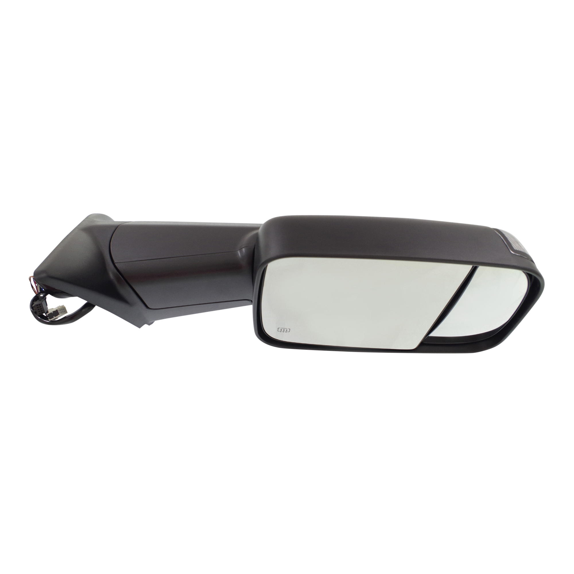 AM RAM 1500 P U 12-13 TOWING MIRROR RH Power Manual Folding Heated Textured w Puddle and Signal Lights SKU JDG95ER S Partslink CH1321333 OEM 68143804AB