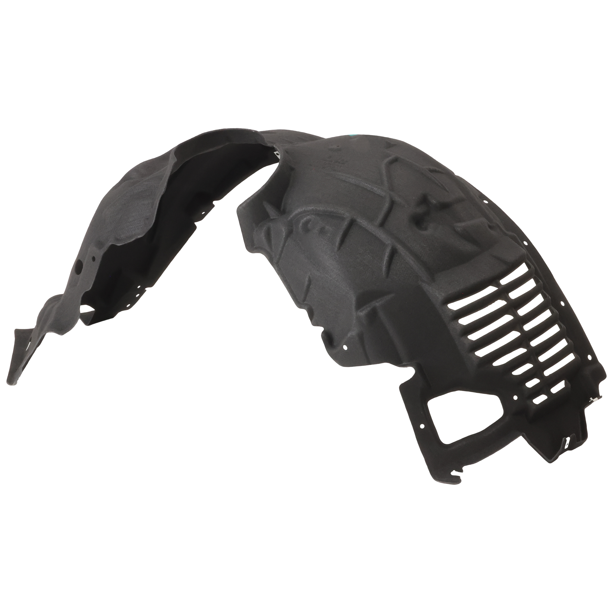 AM MUSTANG 24-24 FRONT FENDER LINER LH Polyethylene terephthalate Heat Form w o Insulation Foam Dark Horse Model CAPA SKU JF22210006Q Partslink FO1248230C OEM PR3Z16103D