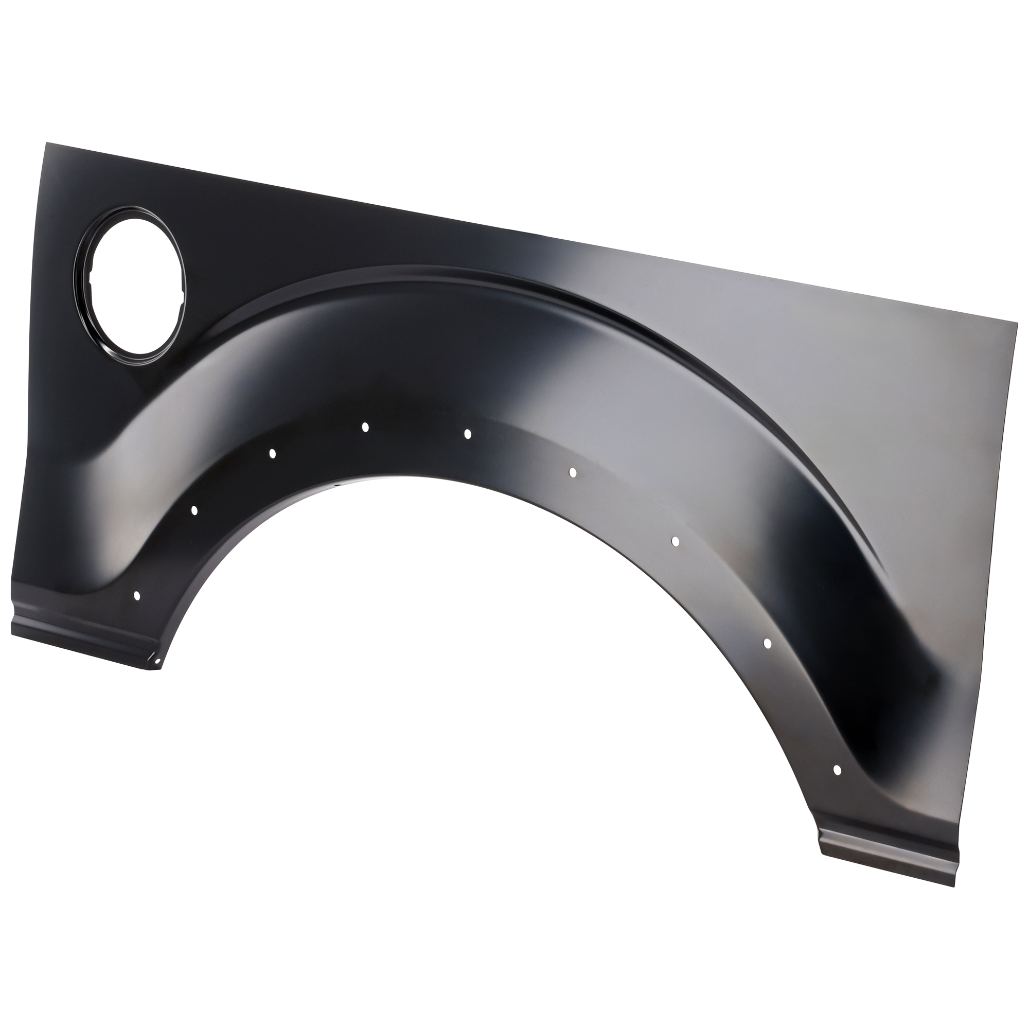 AM F 150-09-14 REAR WHEEL ARCH REPAIR PANEL LH Upper 1.2mm w Molding Holes SKU JF26290006