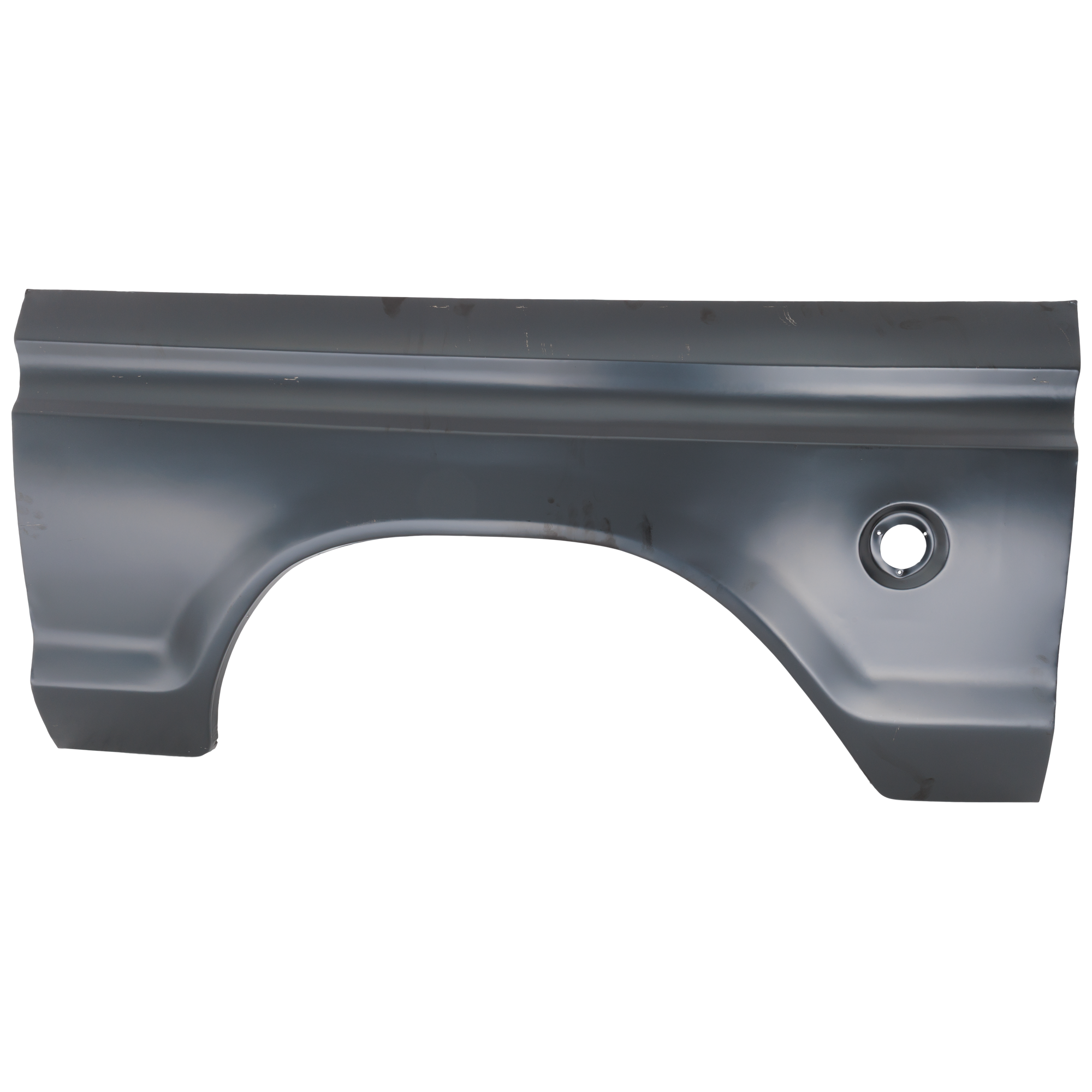 AM FORD FULL SIZE PICKUP 73-79 BRONCO 78-79 WHEEL ARCH REPAIR PANEL LH Extension w Round Fuel Hole SKU JF26290014