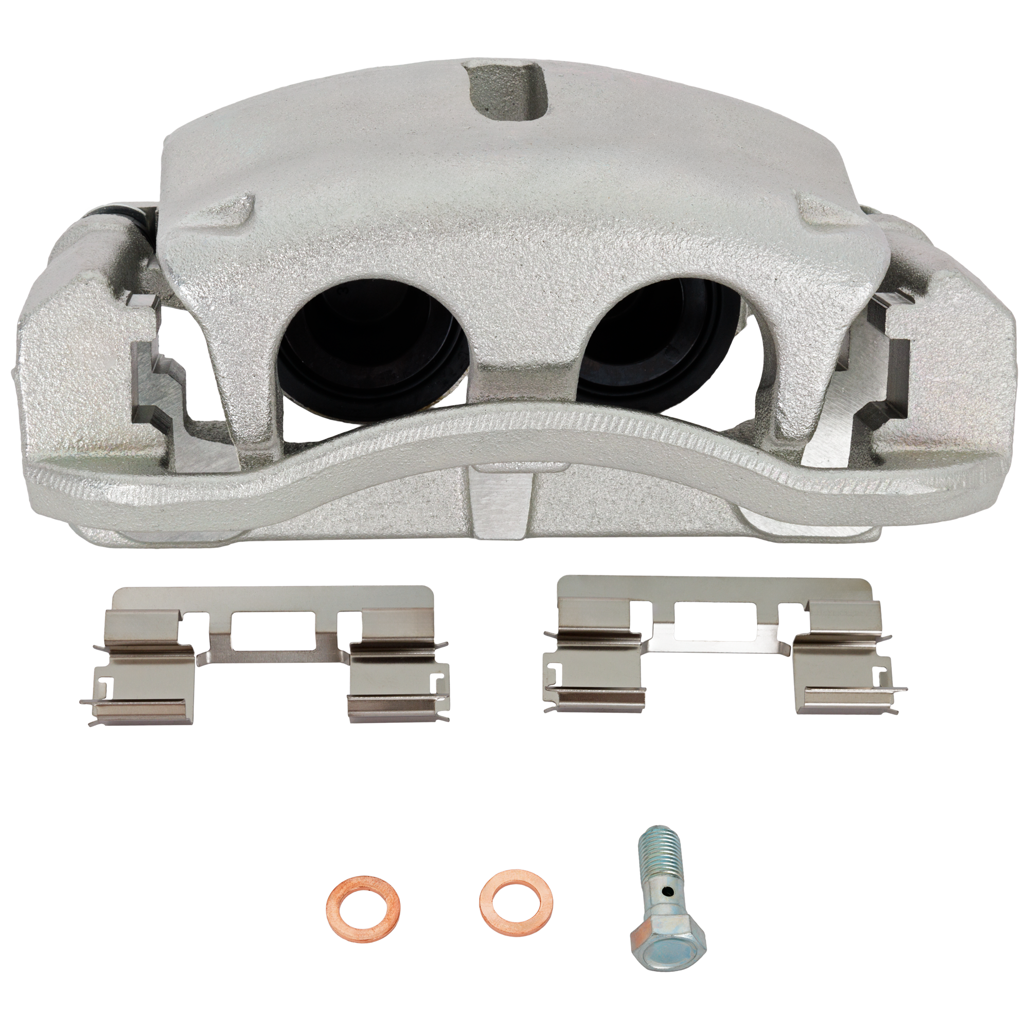 AM F 150-04-05 FRONT BRAKE CALIPER RH New Natural w Brackets SKU JF27150015