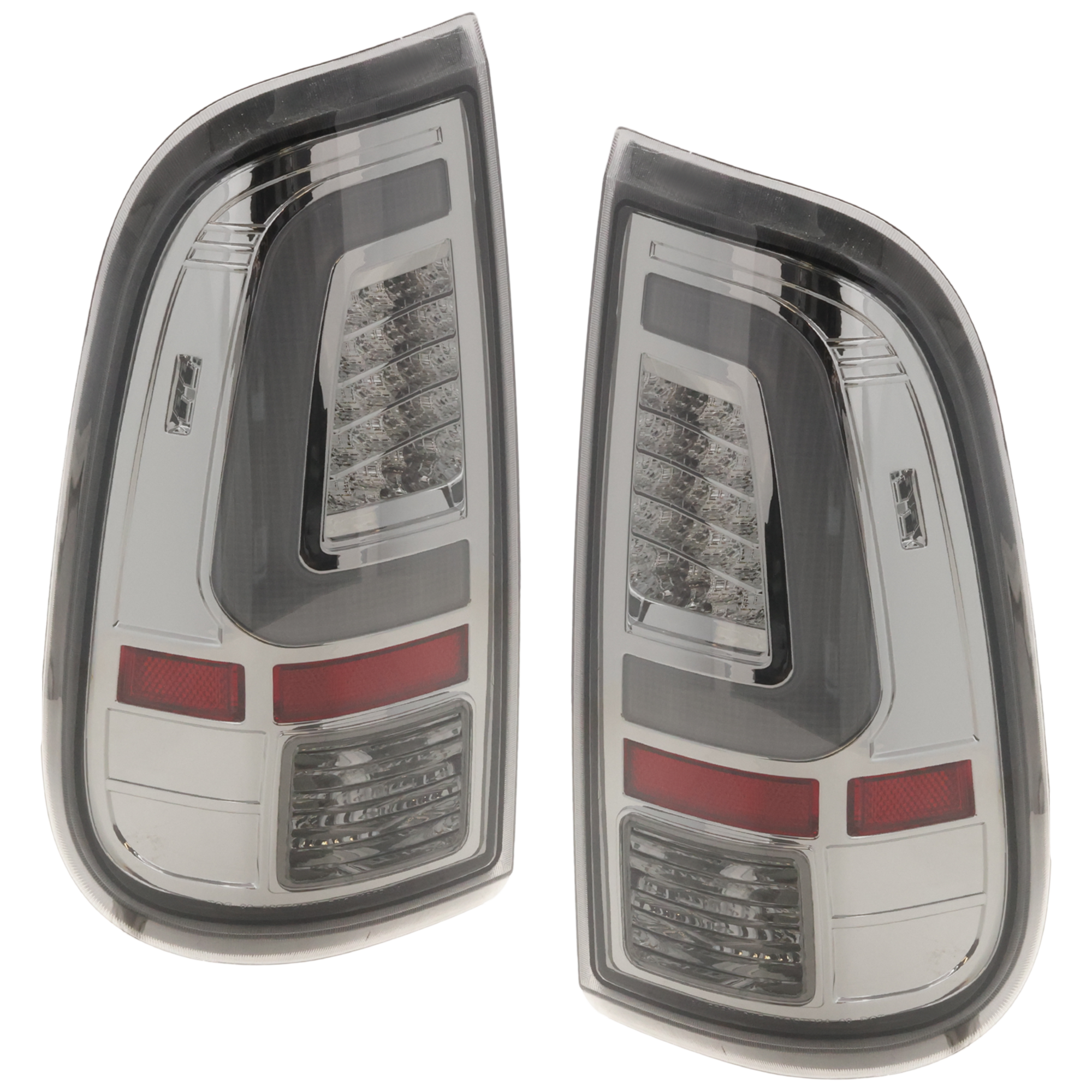 AM F SERIES SUPER DUTY 08-16 TAIL LAMP RH AND LH Assembly LED Smoked Lens Chrome Interior SKU JF73010041A OEM BC3Z13404A PFM BC3Z13405A PFM