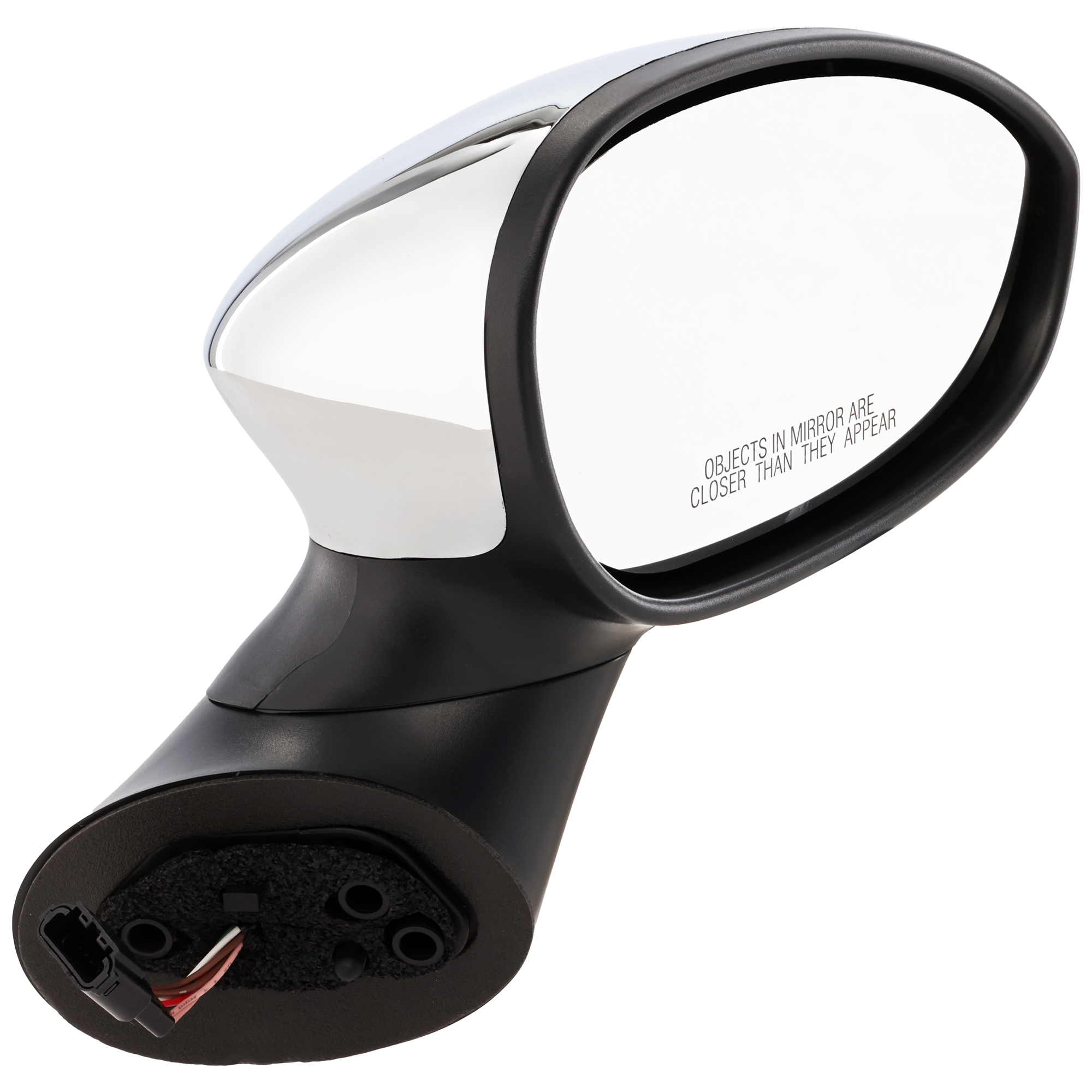 AM FIAT 500-12-18 MIRROR RH Power Manual Folding Heated Chrome Type 1 Temp Sensor Hatchback SKU JFA02CR Partslink FI1321101 OEM 5182468AC PFM