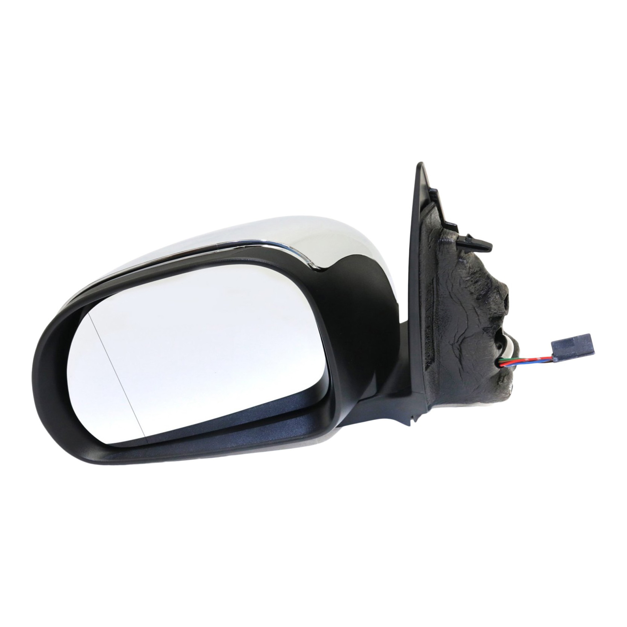 AM FIAT 500L 14-20 MIRROR LH Power Manual Folding Heated Chrome w Temp Sensor No BSD Memory Puddle Light and Signal Light SKU JFA04EL Partslink FI1320103 OEM 5RE87JXWAA PFM