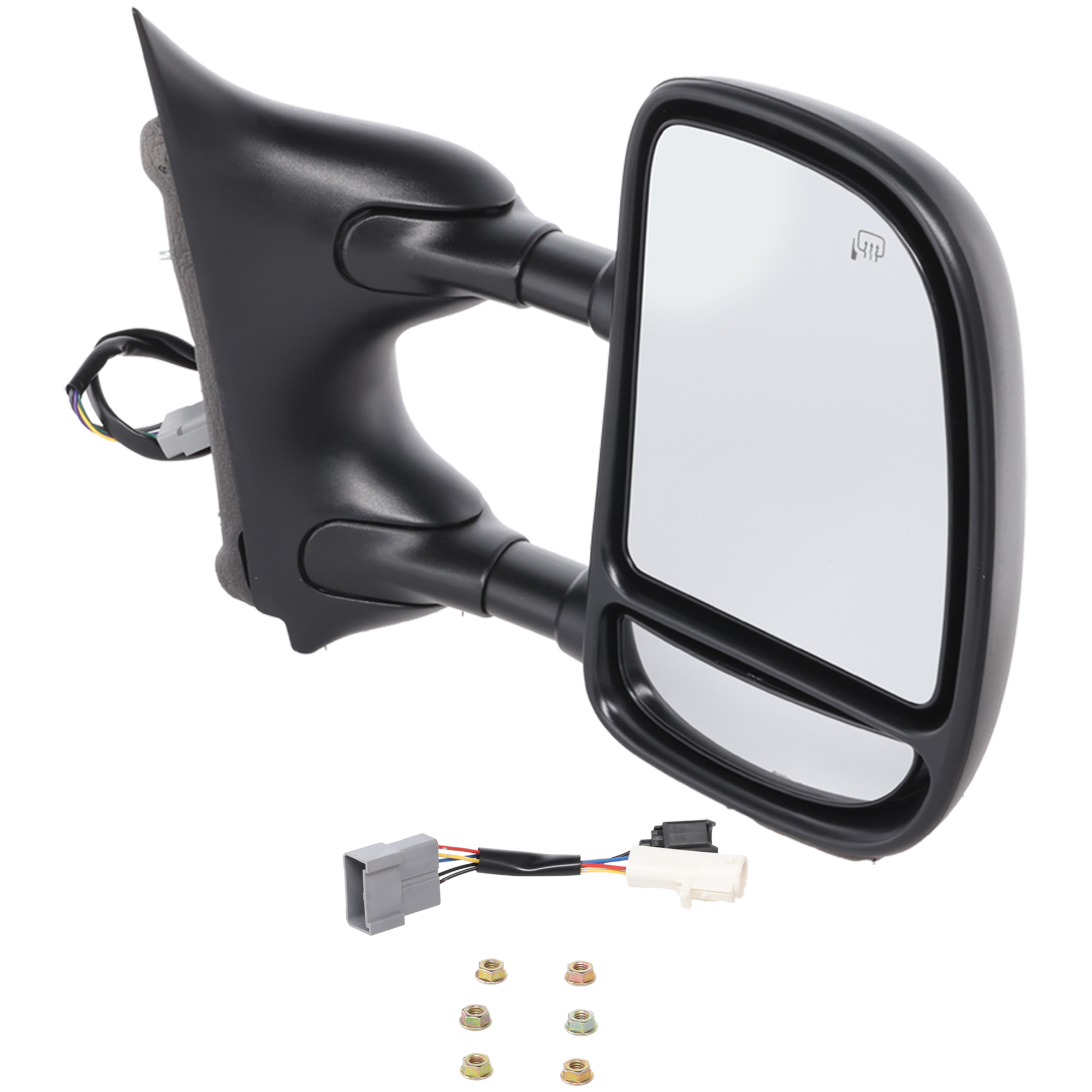 AM EXCURSION 00-05 TOWING MIRROR RH Power Manual Folding Heated Textured Black No Auto dimming BSD Memory and Signal Light SKU JFD10ER Partslink FO1321218 OEM 3C7Z17682EAA