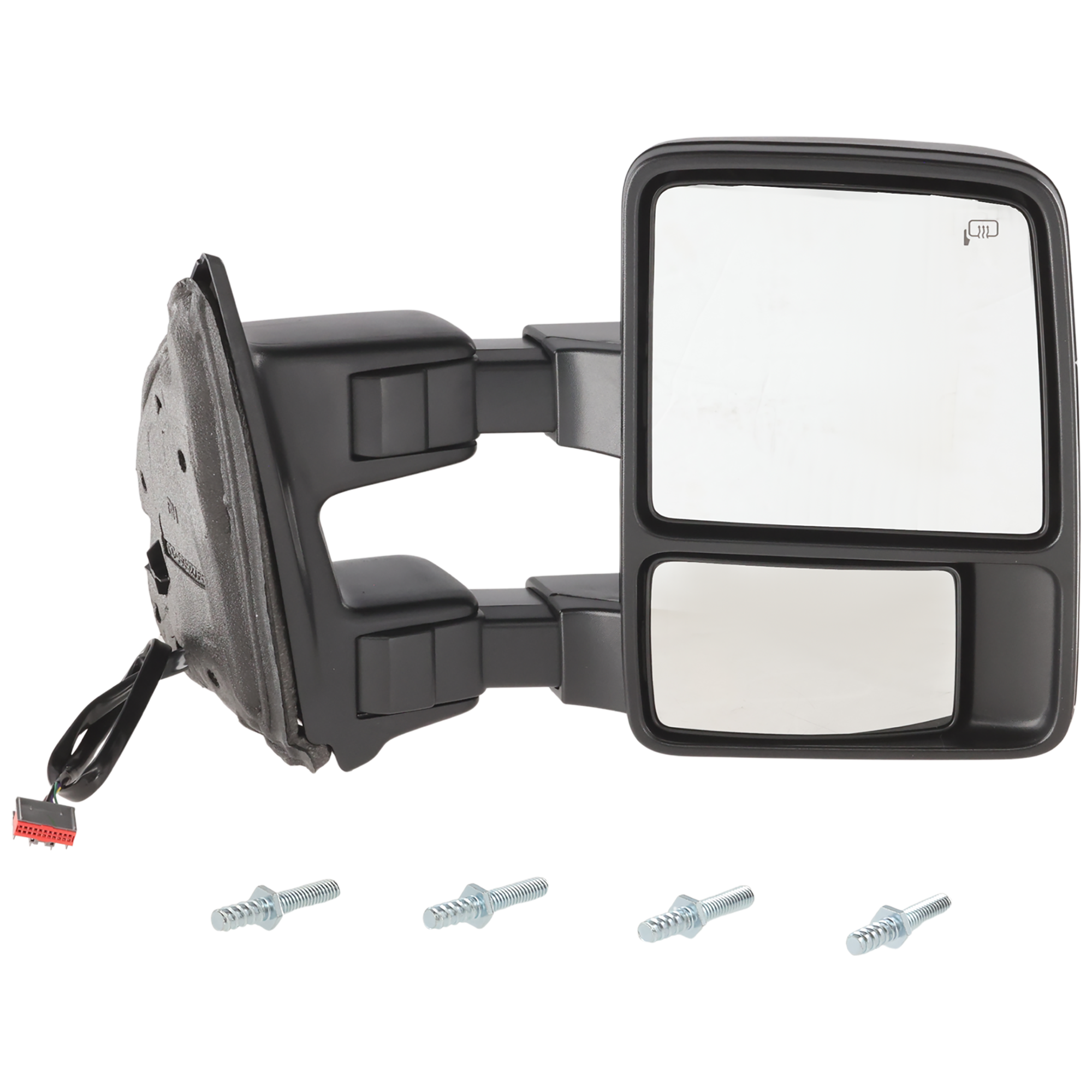 AM F SERIES SUPER DUTY 09-10 TOWING MIRROR RH Power Manual Folding Heated Textured w Signal Light No Memory SKU JFD129ER S Partslink FO1321342 OEM 9C3Z17682BA