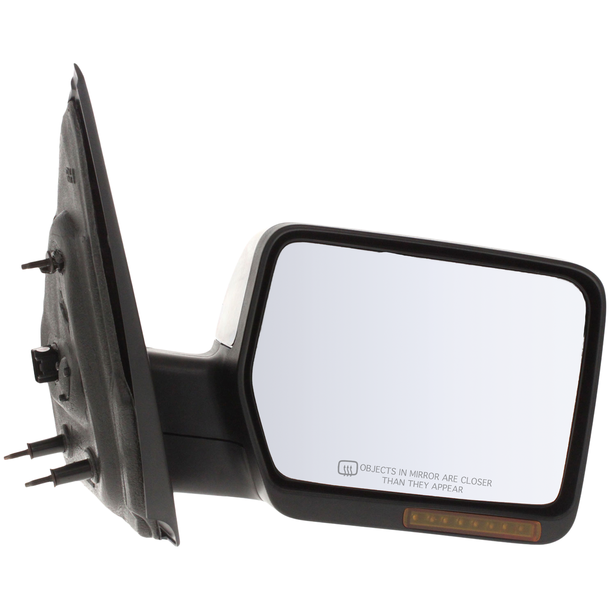 AM F 150-07-08 MIRROR RH Non Towing Power Manual Folding Heated Chrome w In housing Signal Light No Auto dimming BSD and Memory SKU JFD146ER S Partslink FO1321357 OEM 8L3Z17682GA