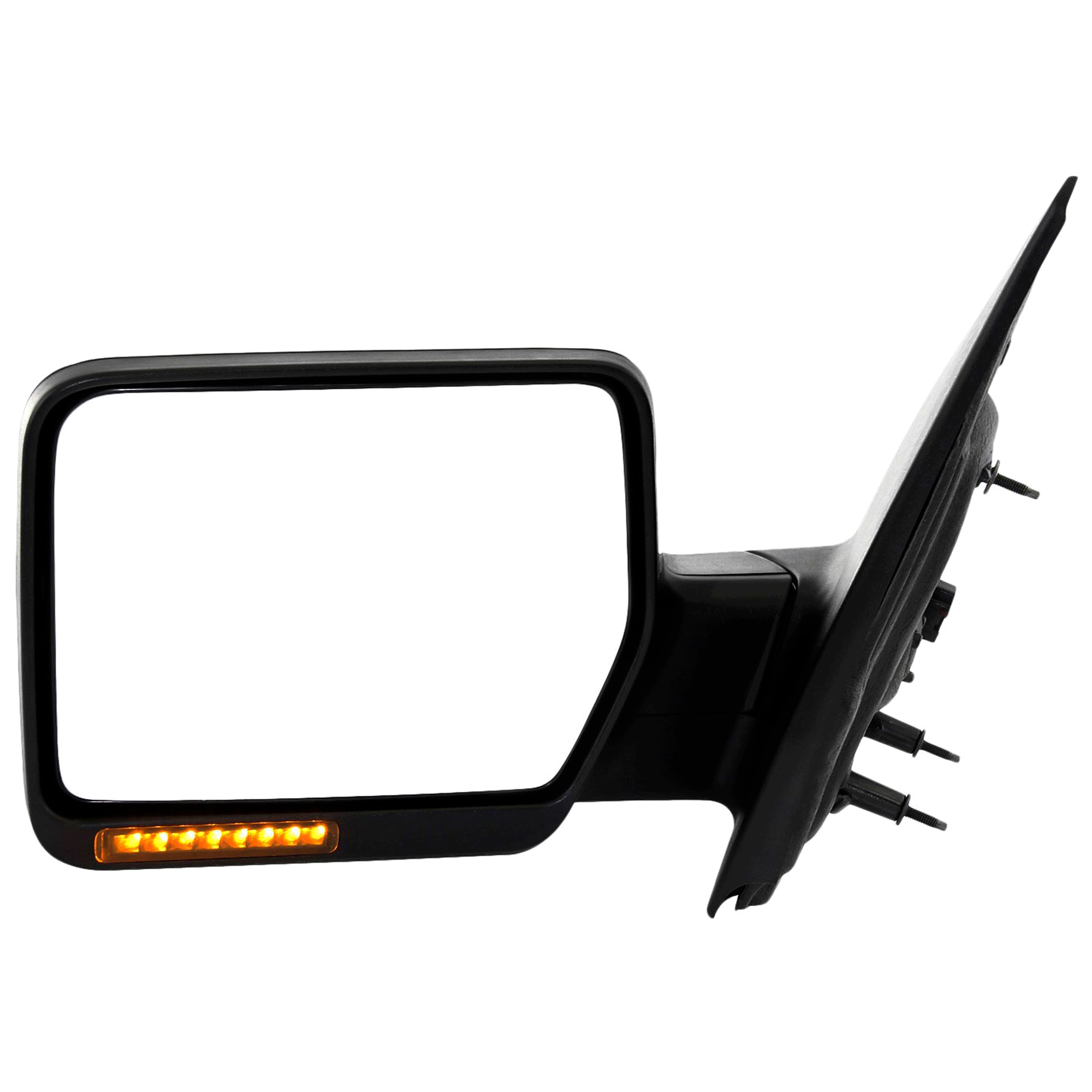 AM F 150-07-08 MIRROR LH Non Towing Power Manual Folding Heated Chrome w In housing Signal Light and Memory No Auto dimming and BSD SKU JFD148EL S Partslink FO1320334 OEM 8L3Z17683BA