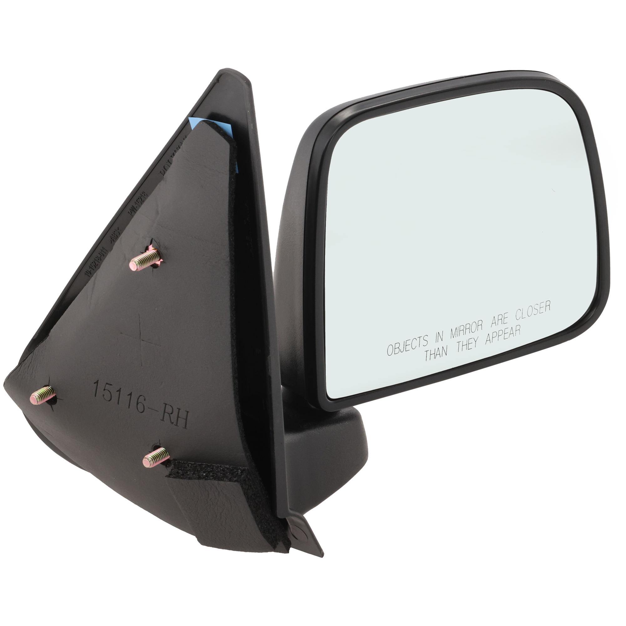 AM RANGER 93-05 MAZDA PICKUP 94-02 MIRROR RH Manual Adjust Manual Folding Non Heated Textured Paddle Style SKU JFD14R Partslink FO1321156 OEM F87Z17682SAA