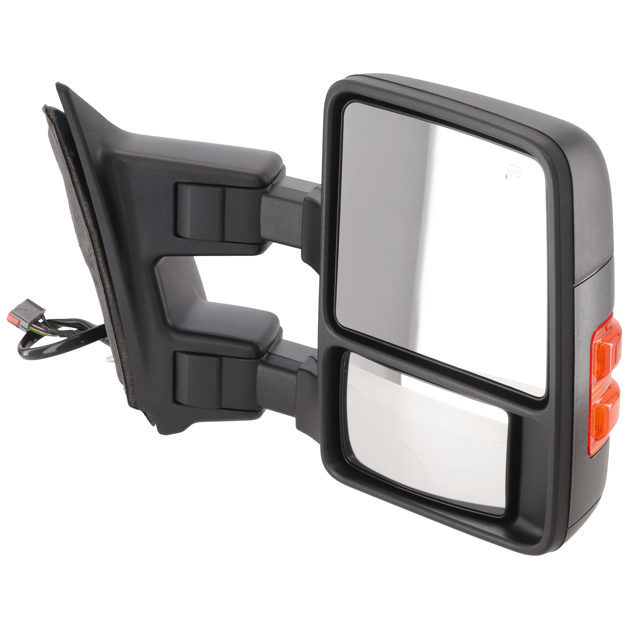 AM F SERIES SUPER DUTY 11-12 TOWING MIRROR RH Power Manual Folding Heated Textured w Running Light Signal Light and Temp Sensor SKU JFD158ER S Partslink FO1321401 OEM BC3Z17682BA