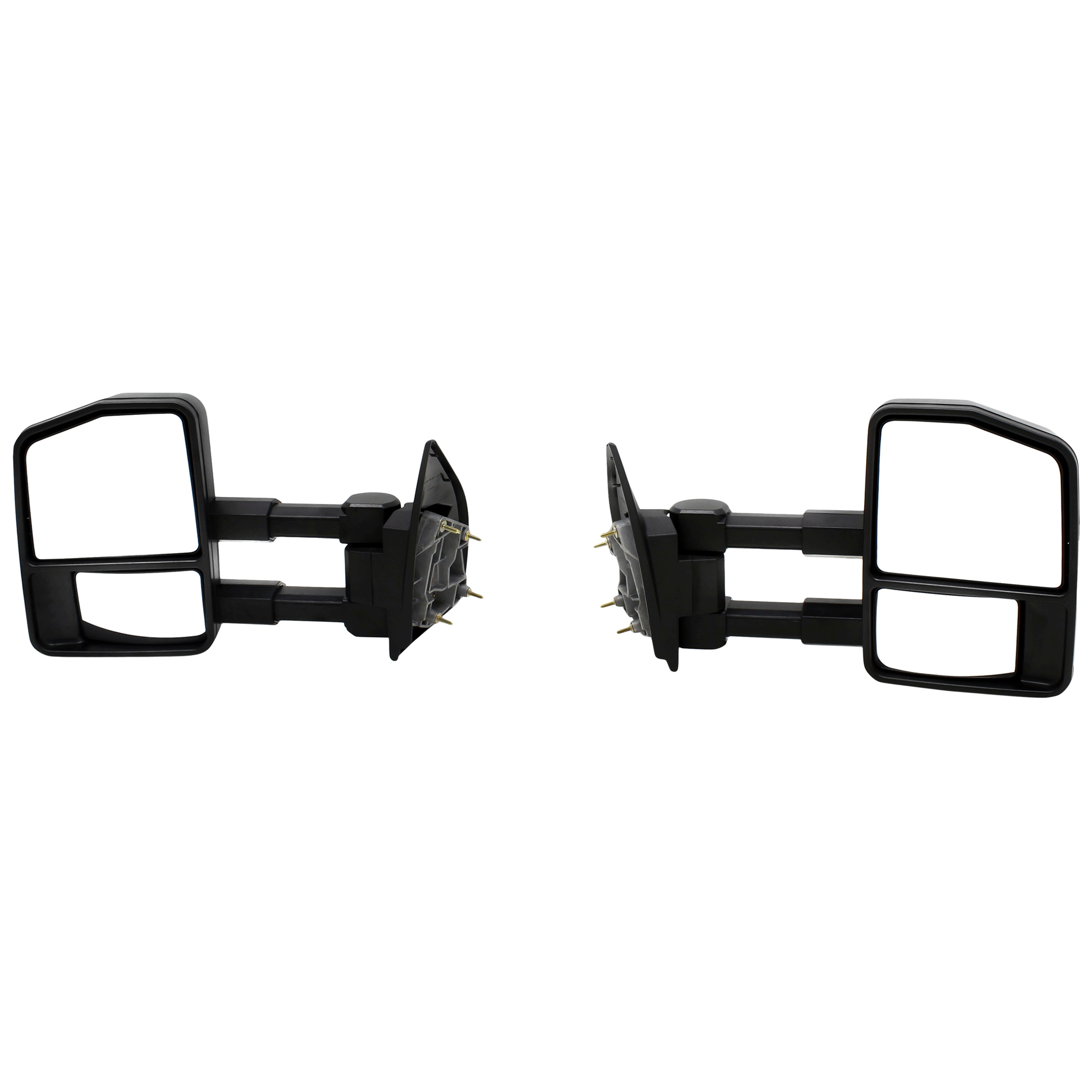 AM F SERIES SUPER DUTY 99-10 TOWING MIRROR RH and LH Manual Adjust Manual Folding Non Heated Chrome Dual Glass No Signal Light SKU JFD166CRL OEM F81Z17682BAA PFM F81Z17683BAB