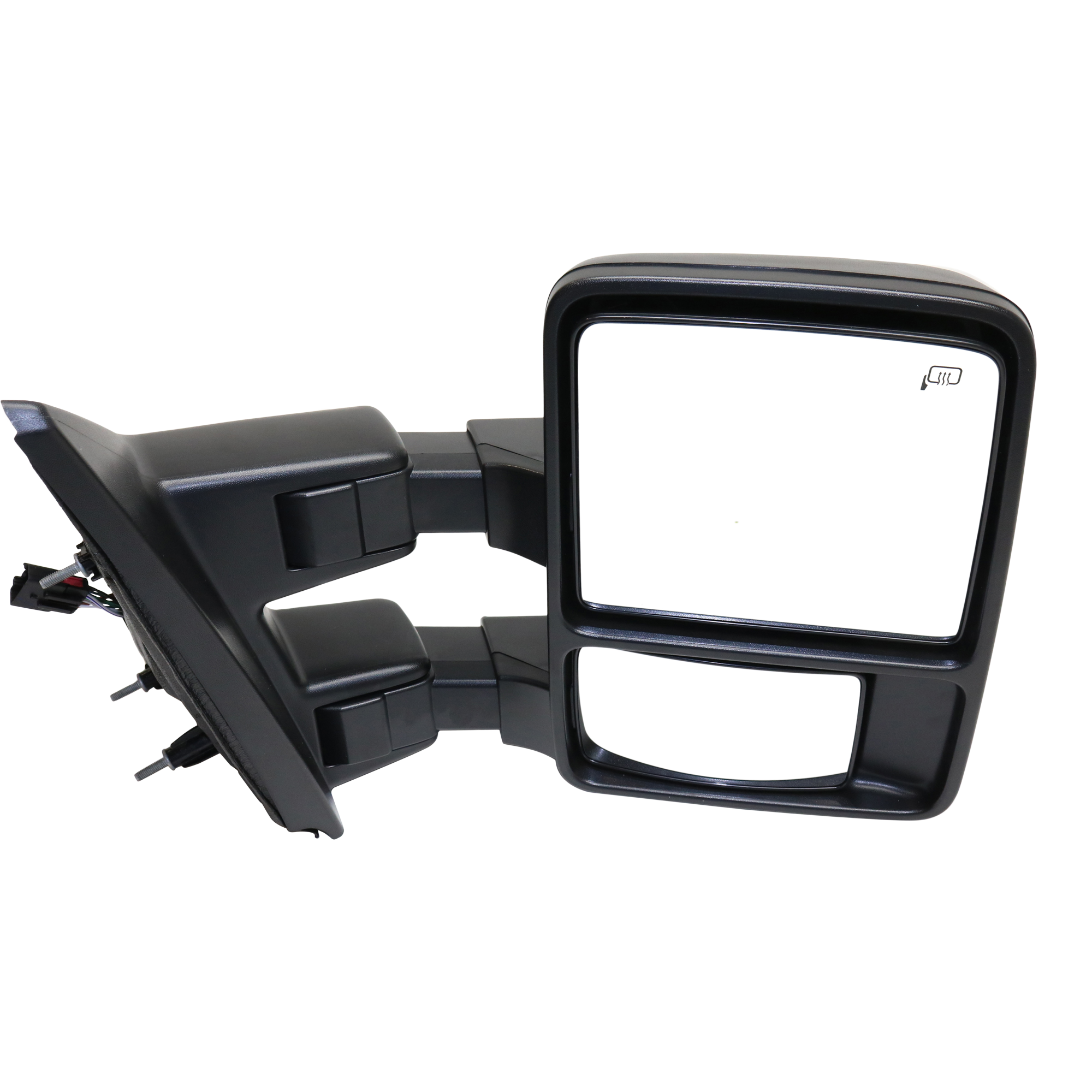AM F 150-13-14 TOWING MIRROR RH Power Power Folding Heated Textured w Memory and Signal Light Exc. SVT Raptor Model SKU JFD169ER S Partslink FO1321479 OEM DL3Z17682AA PFM