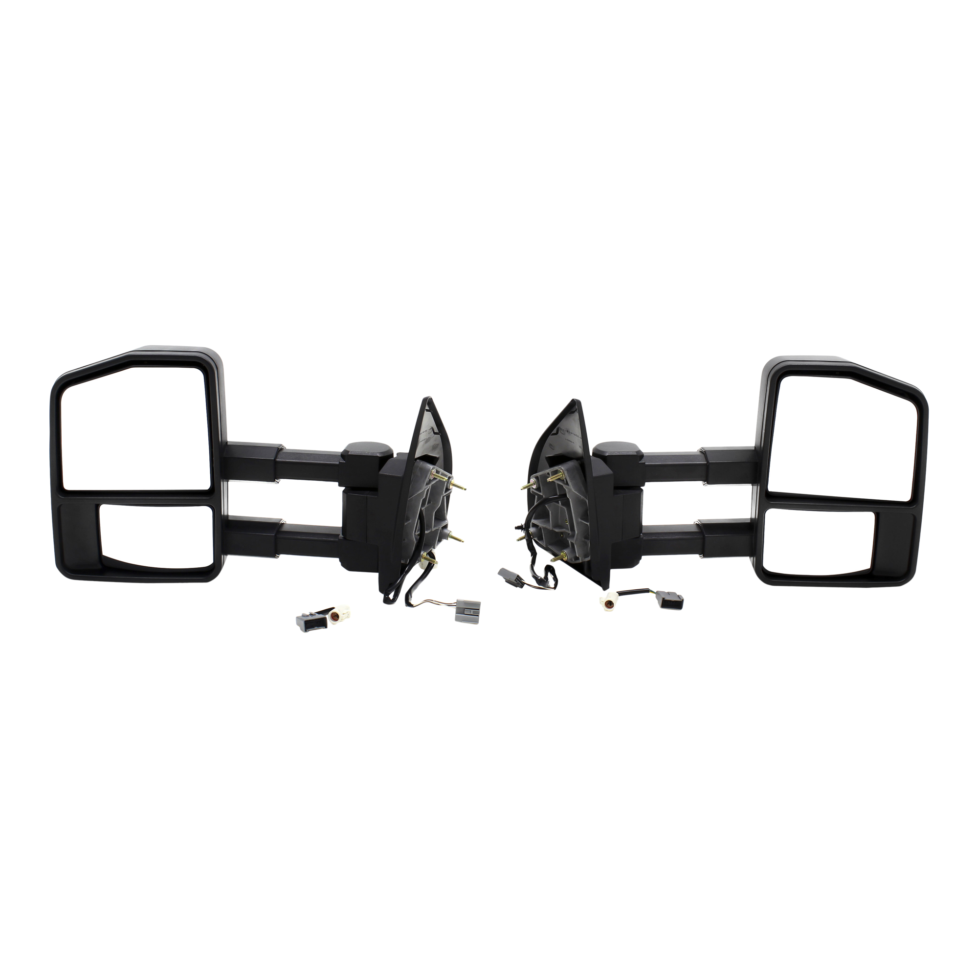 AM F SERIES SUPER DUTY 99-07 TOWING MIRROR RH and LH Power Manual Folding Non Heated Textured Dual Glass No Signal Light SKU JFD171ERL OEM 1C3Z17682AAB PFM 1C3Z17683AAB
