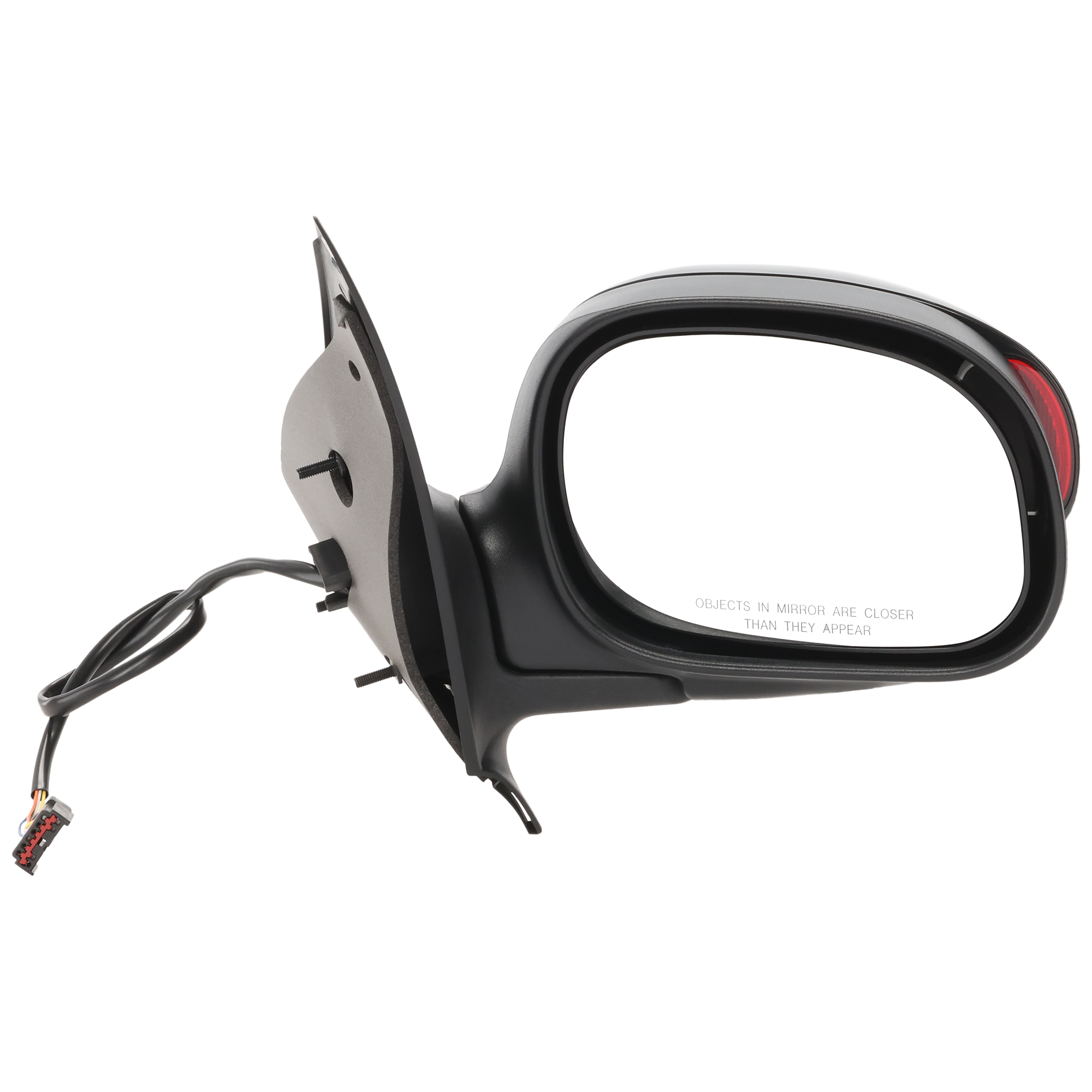 AM F 150-01-03 MIRROR RH Non Towing Power Manual Folding Non Heated Paintable Contour Style w In housing Signal Light Crew Cab SKU JFD172ER S Partslink FO1321223 OEM YL3Z17682BAA 1L3Z17682BAB