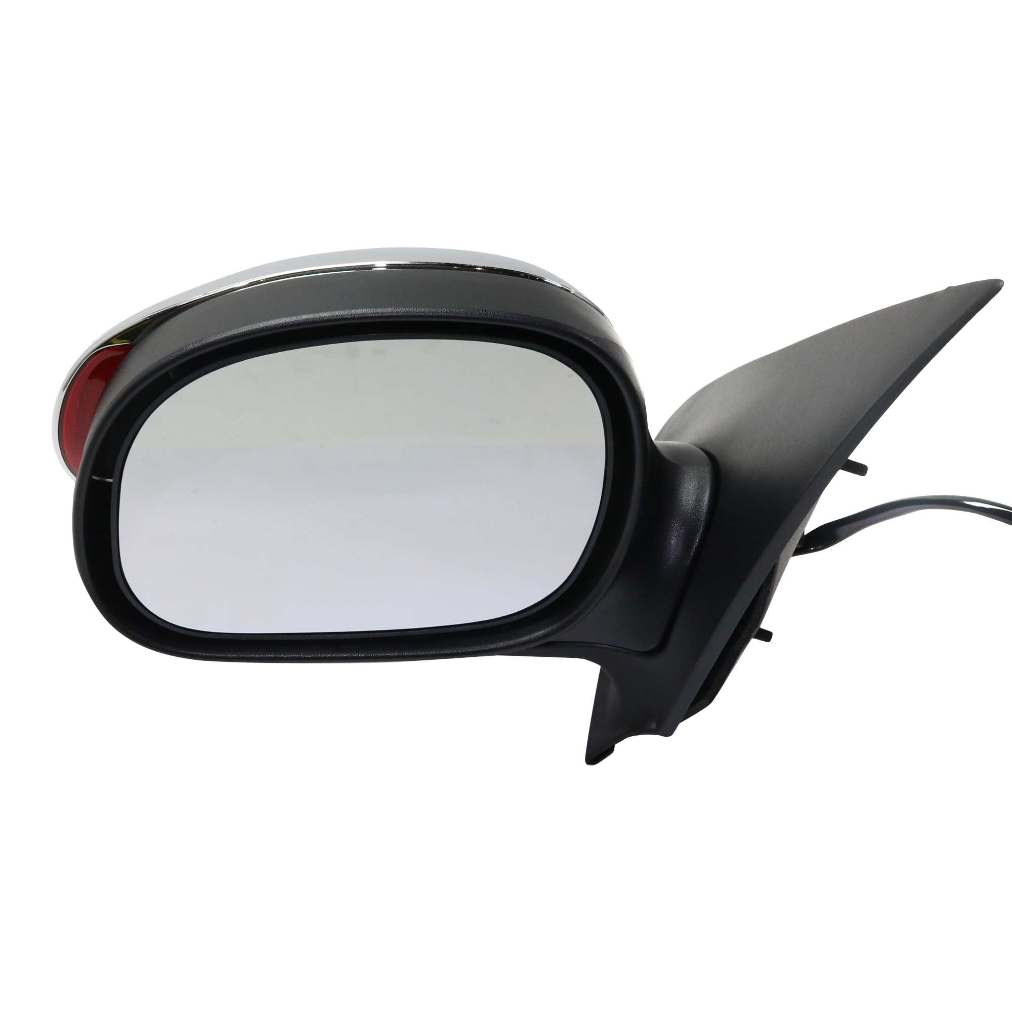 AM F 150-01-03 MIRROR LH Non Towing Power Manual Folding Non Heated Chrome Contour Style w In housing Signal Light No Auto dimming BSD and Memory SKU JFD185CL S OEM YL3Z17683BAA PFM 1L3Z17683BAB